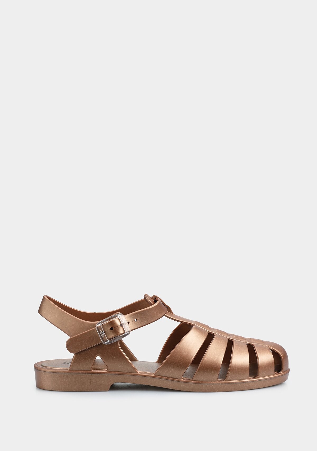 Bronz Kadın Düz Sandalet