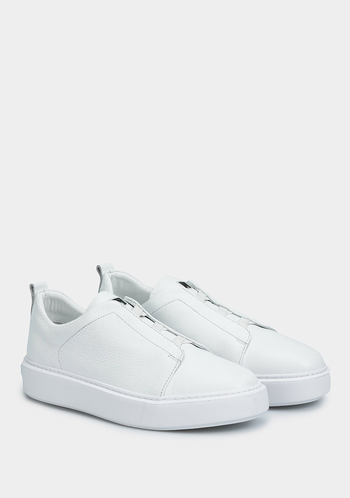 Beyaz Deri Erkek Sneaker
