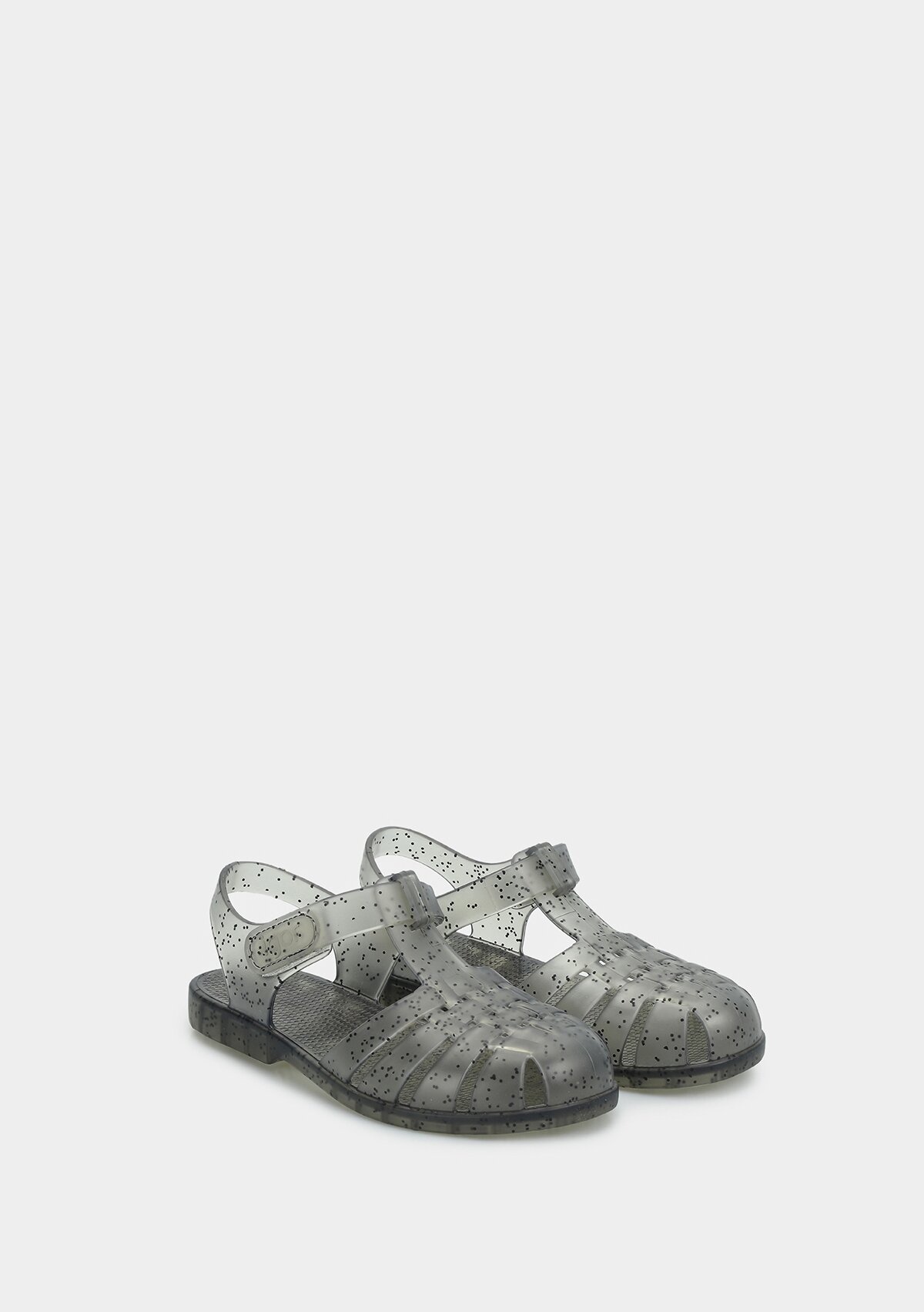 Gri Kız Çocuk Düz Sandalet