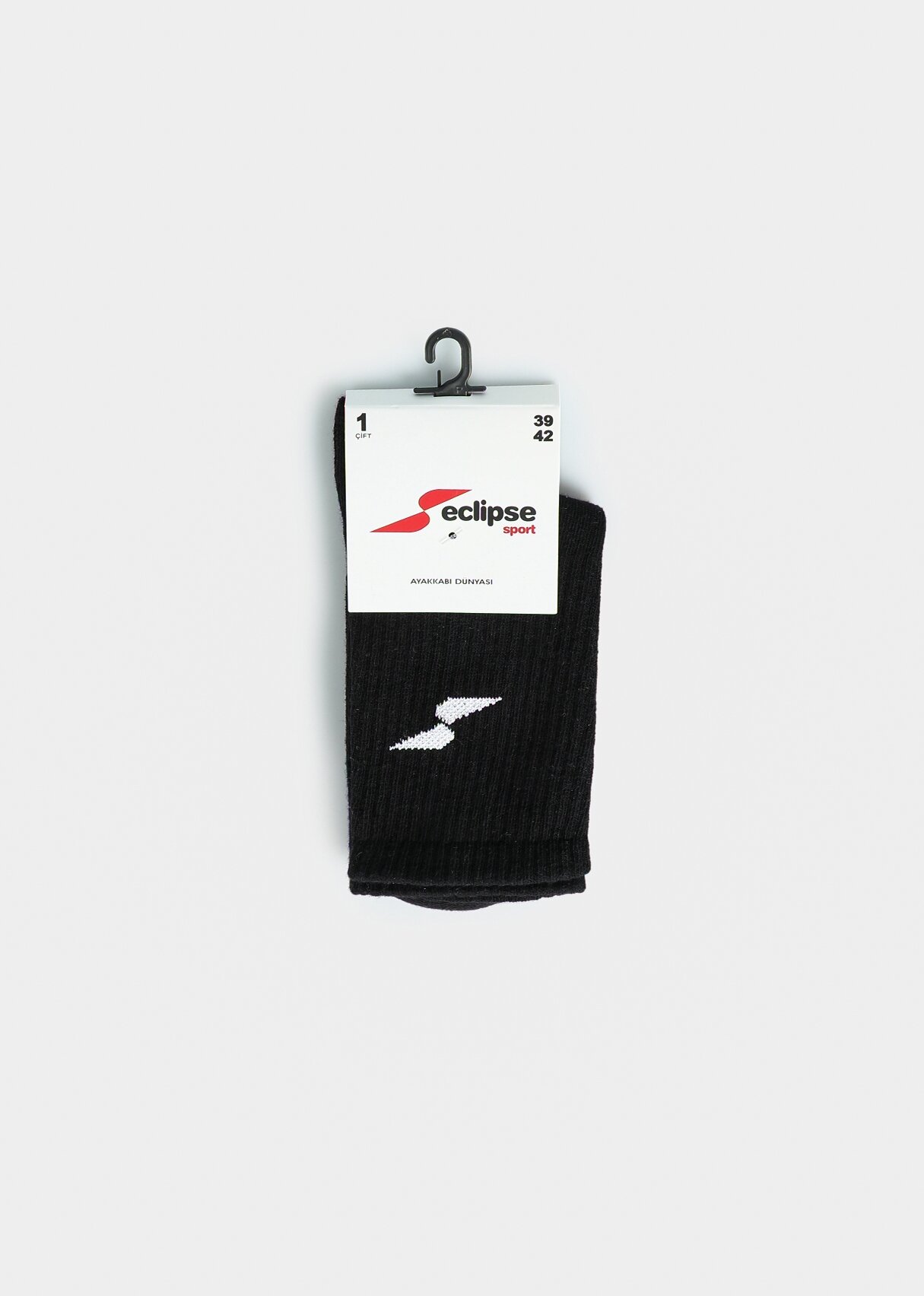 Siyah  Eclipse Sport ES002 Siyah Tenis Tekli Çorap