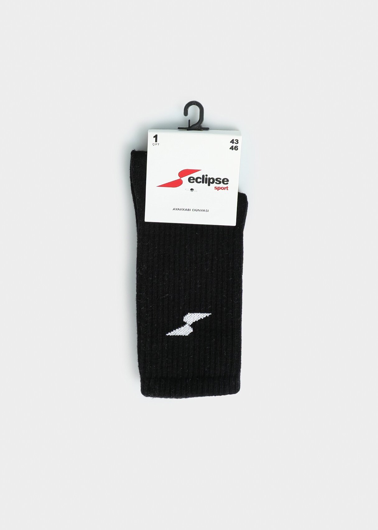 Siyah  Eclipse Sport ES002 Siyah Tenis Tekli Çorap