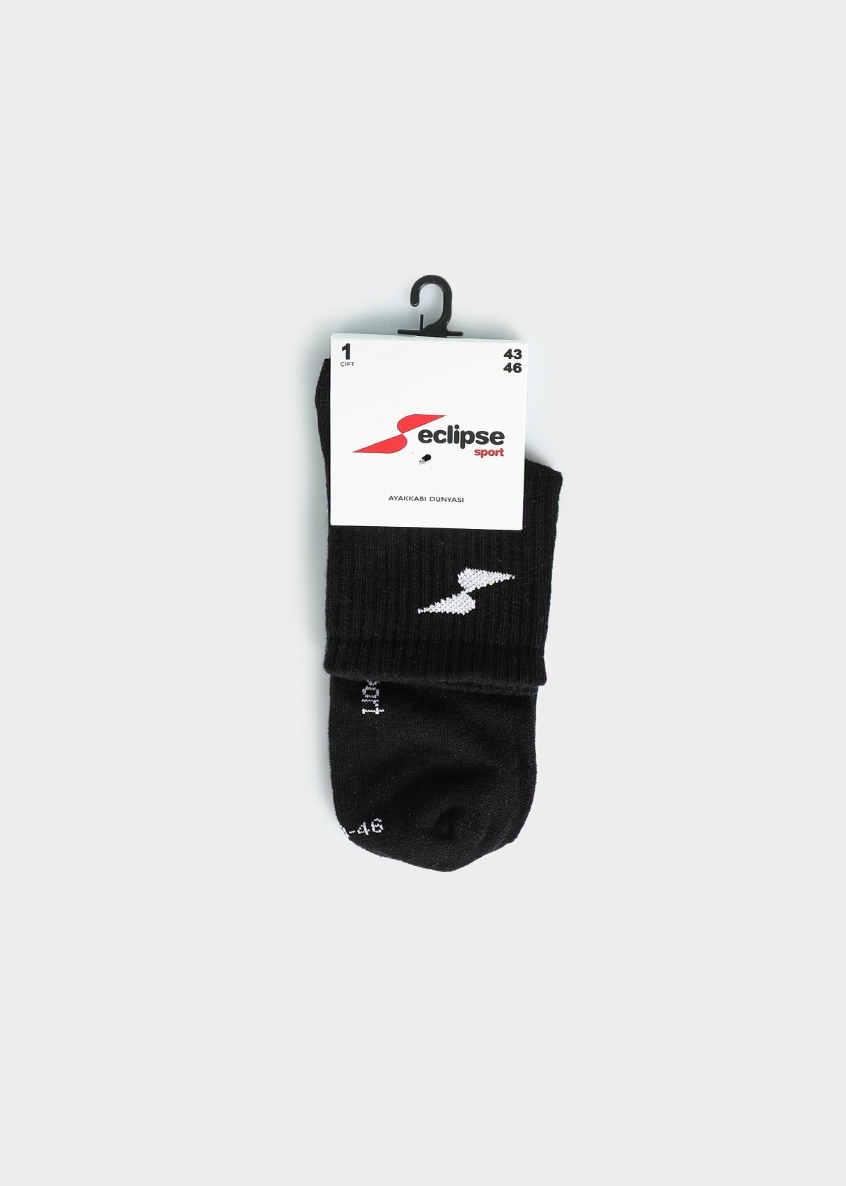Siyah  Eclipse Sport ES004 Siyah Quarter Tekli Çorap