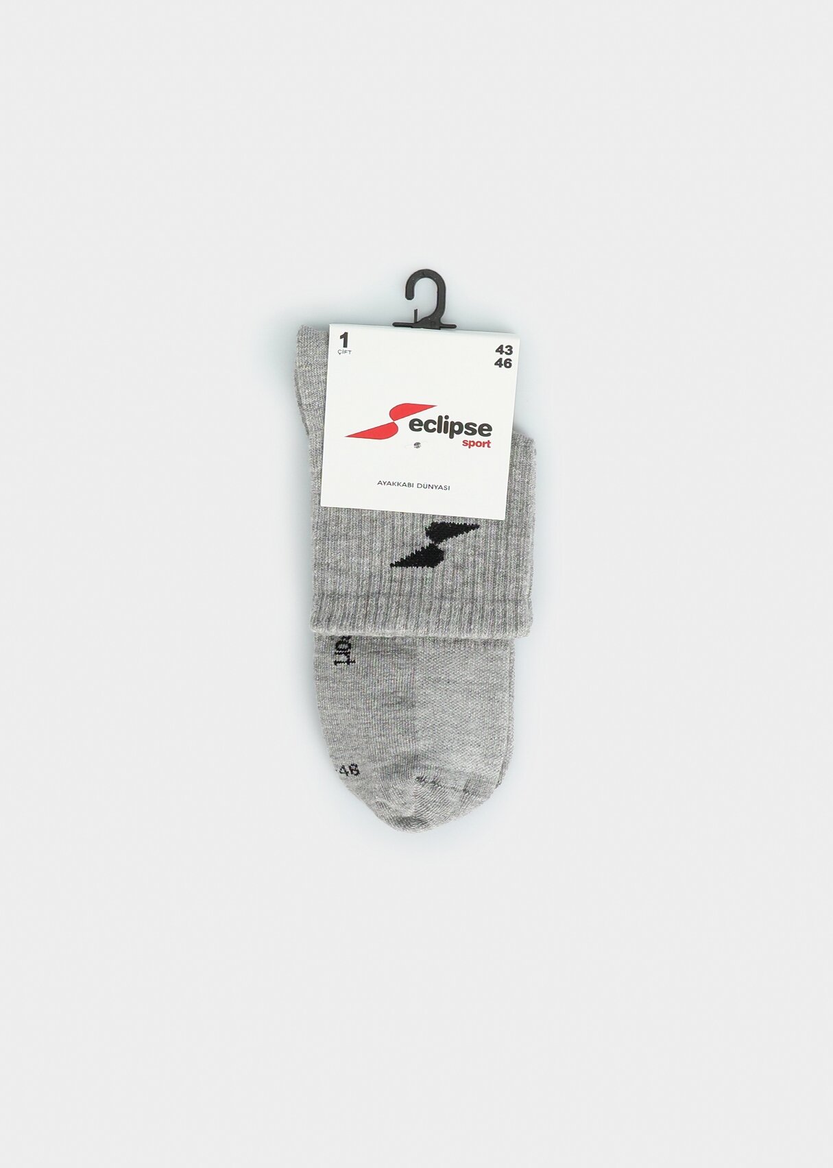 Gri  Eclipse Sport ES004 GRİ Quarter Tekli Çorap
