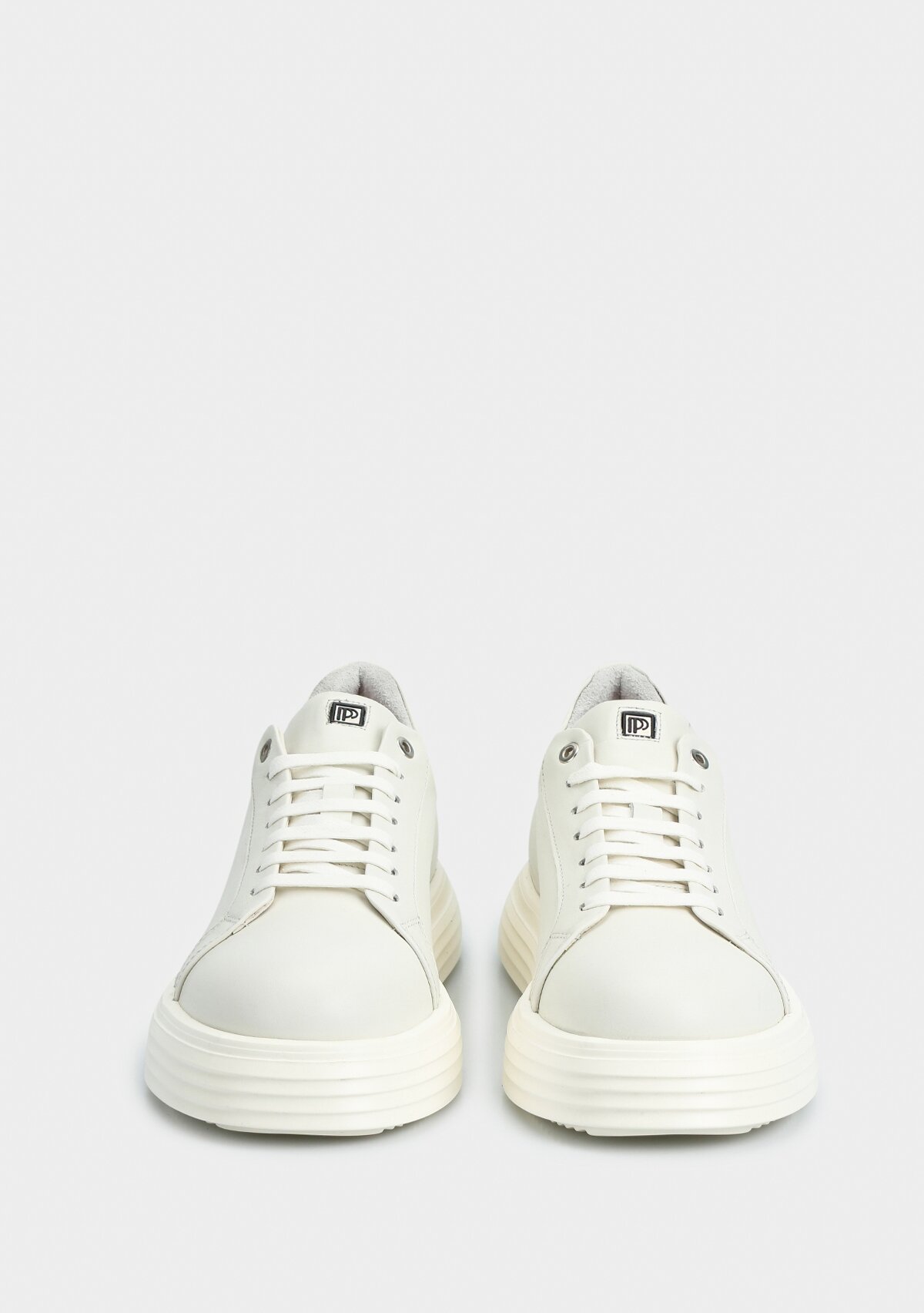 Krem Deri Erkek Sneaker
