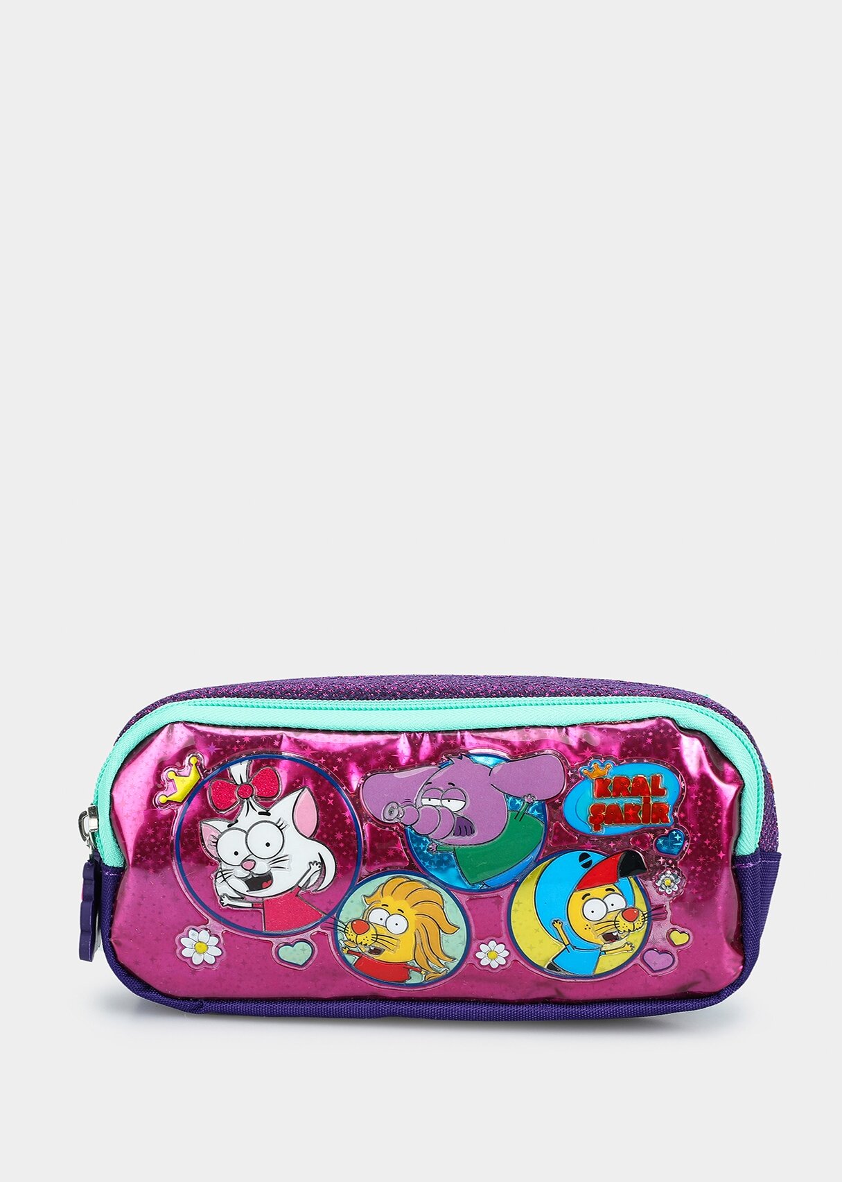 Pembe  Kral Şakir 32190 Pembe İki Bölmeli Kalem Çantası