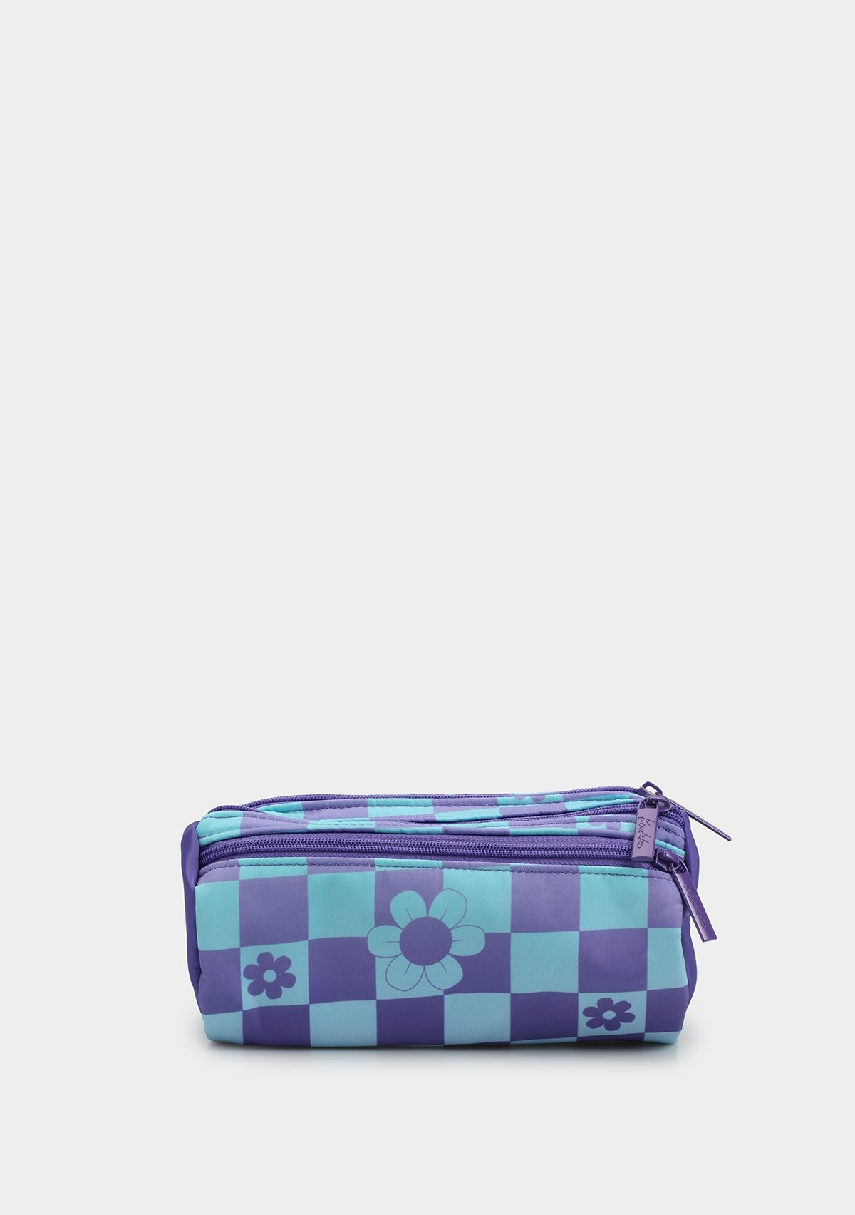 Lila  KAUKKO NATURE SOFT DUAL KALEM ÇANTASI LILAC-BLUE