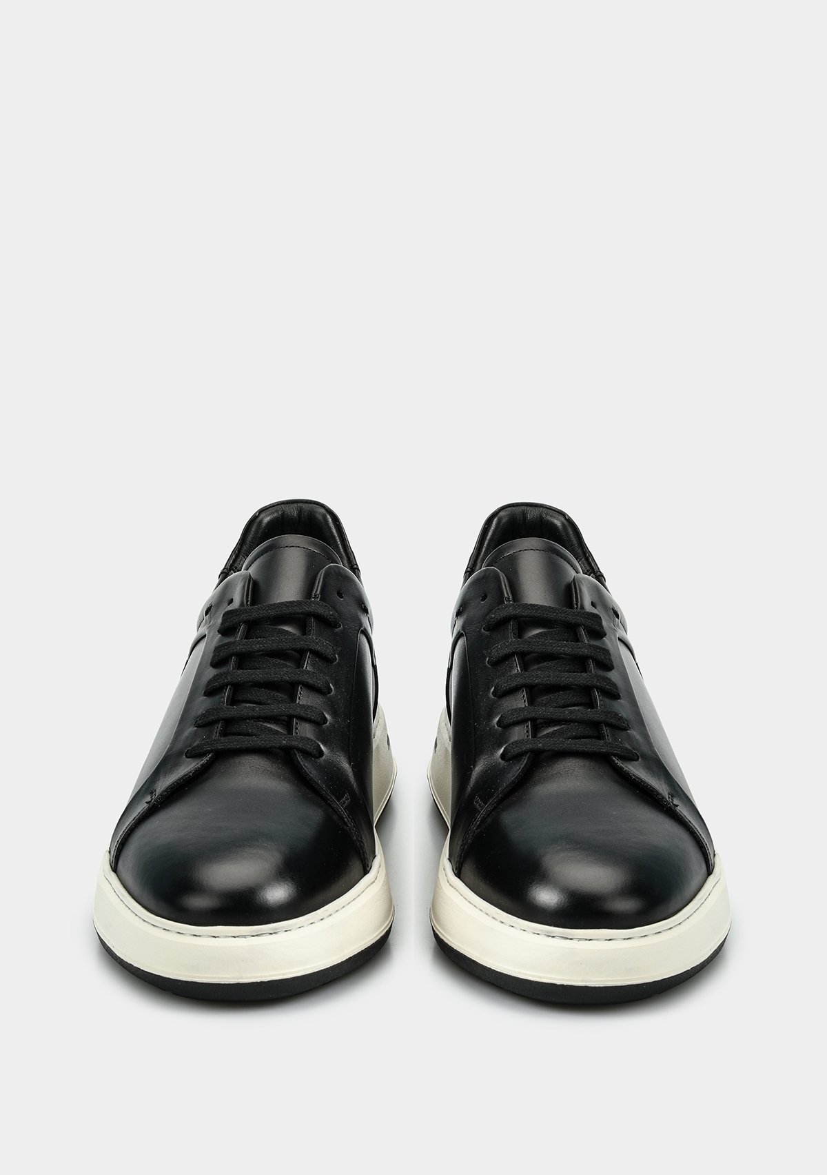 Siyah Deri Erkek Sneaker