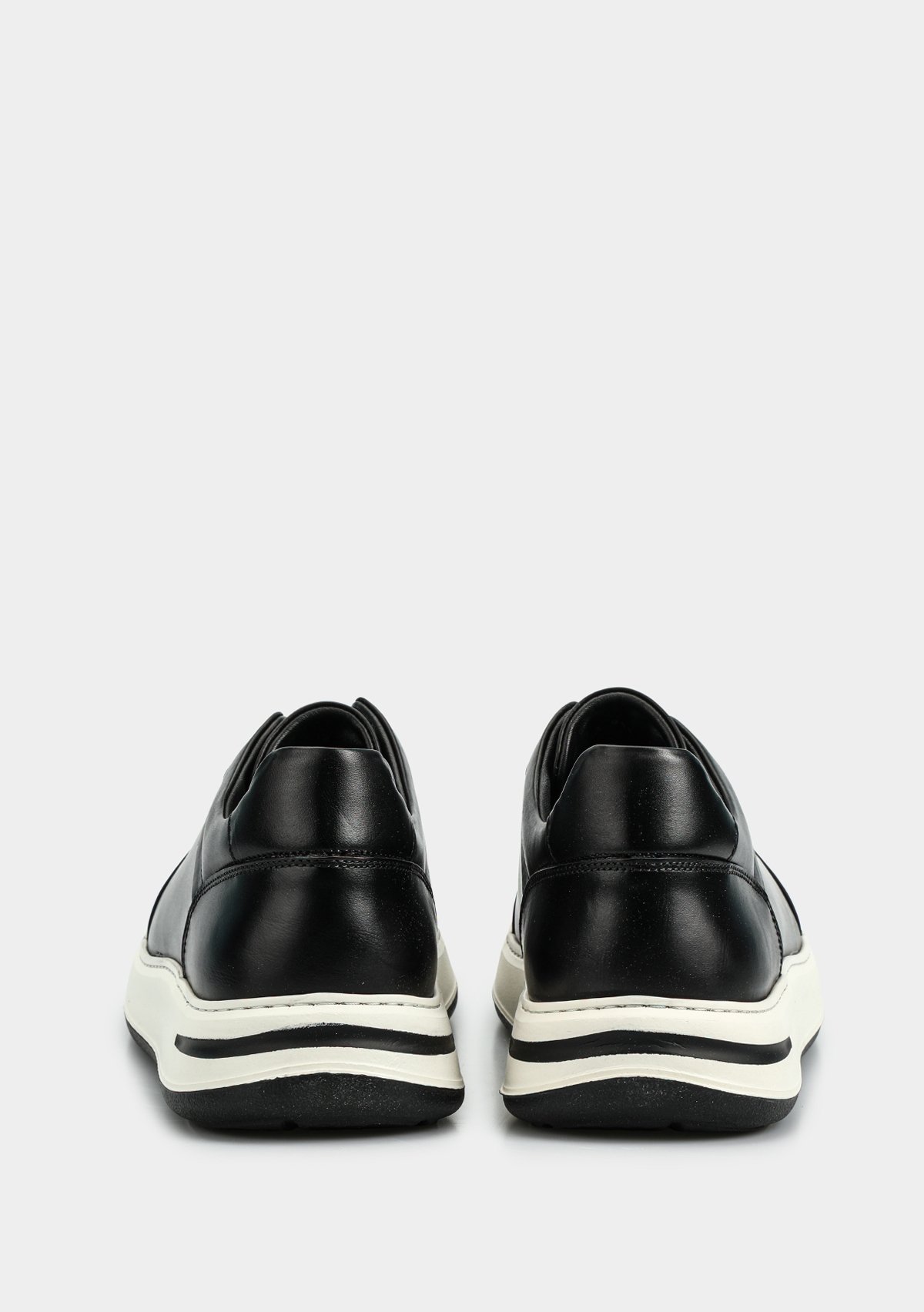 Siyah Deri Erkek Sneaker