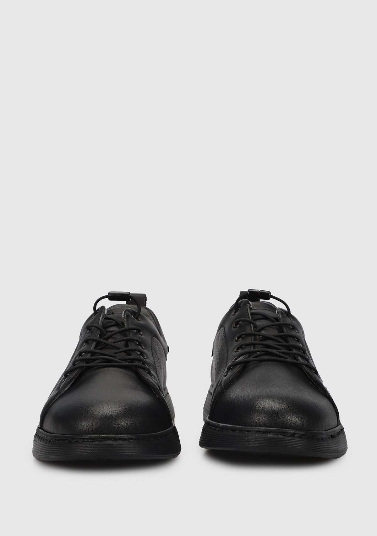 Provoq Siyah Deri Erkek Ayakkabı