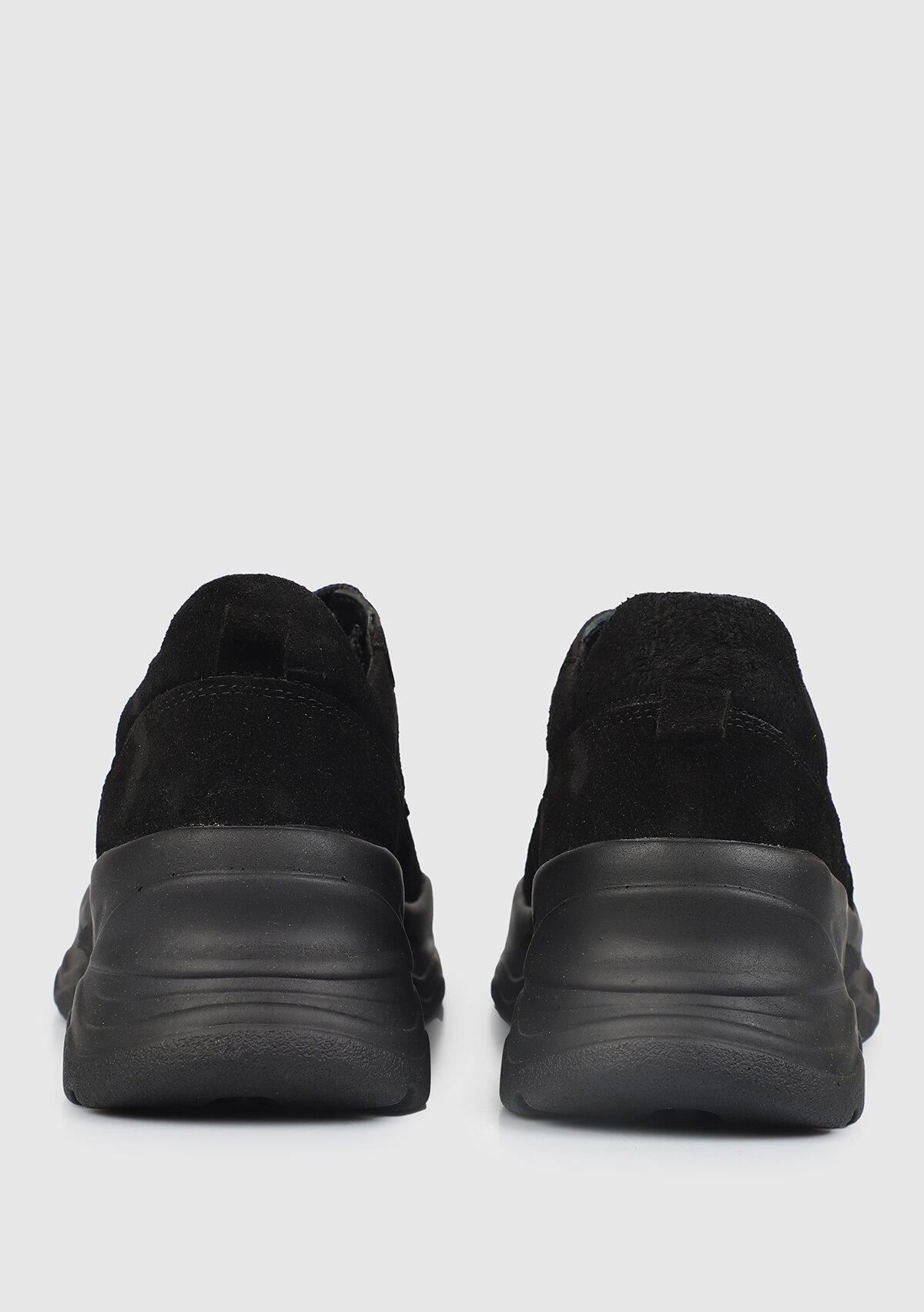 Siyah Deri Kadın Sneaker