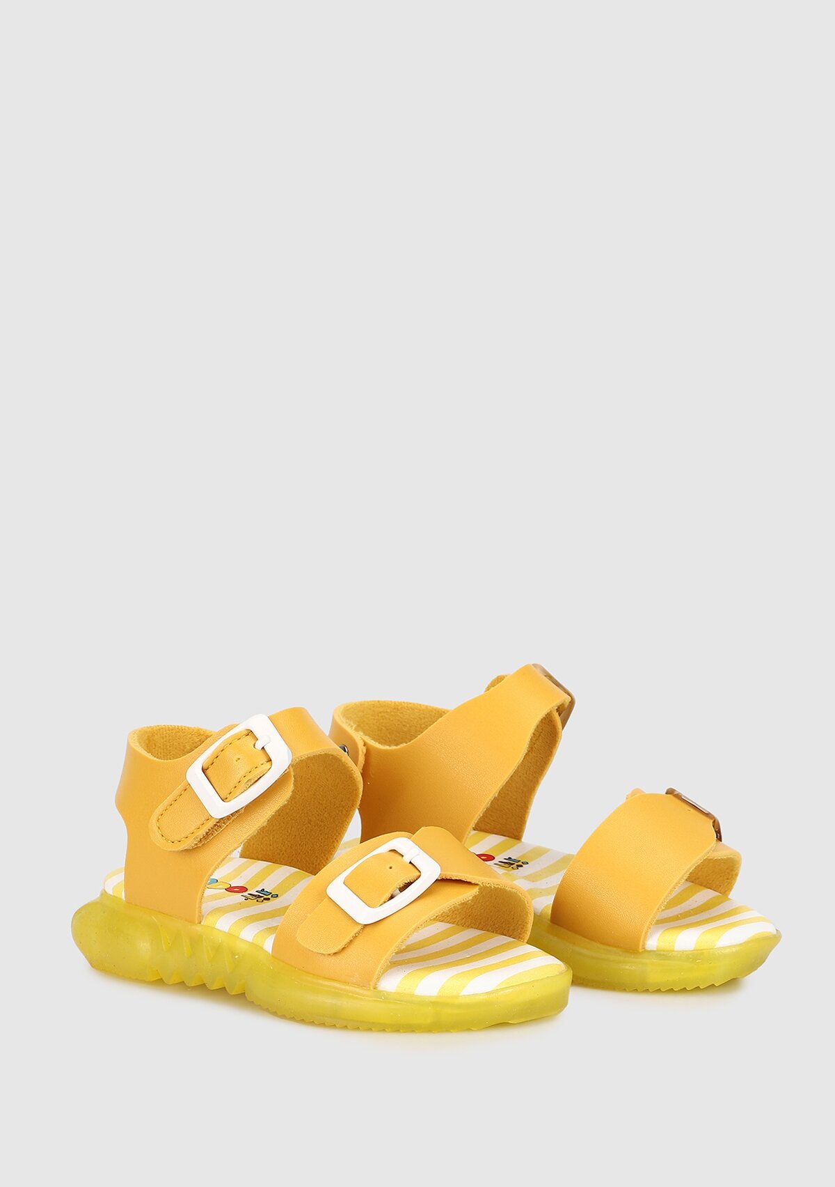 Sarı Kız Çocuk Düz Sandalet