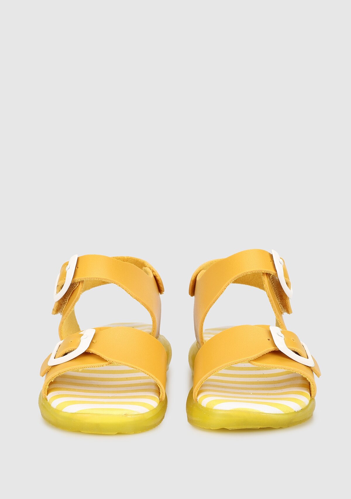 Sarı Kız Çocuk Düz Sandalet