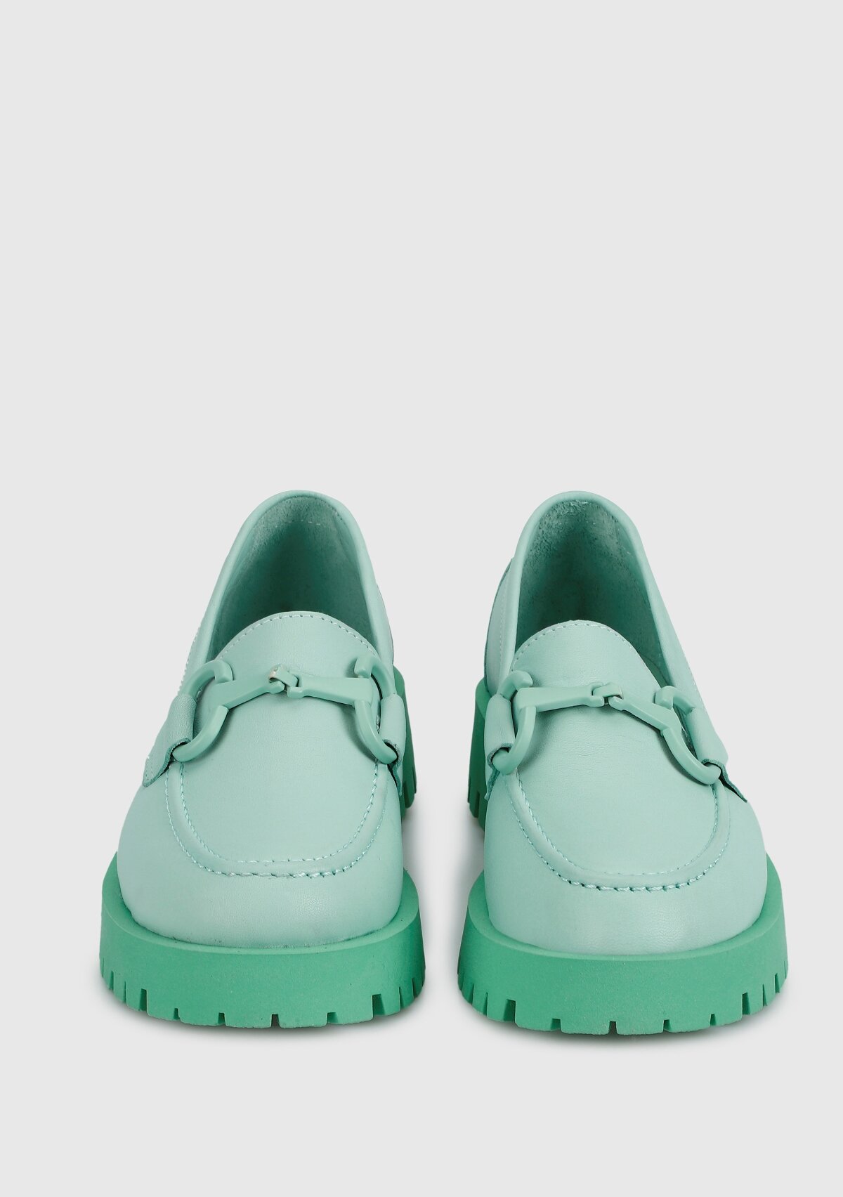 Provoq Yeşil Deri Kadın Ayakkabı