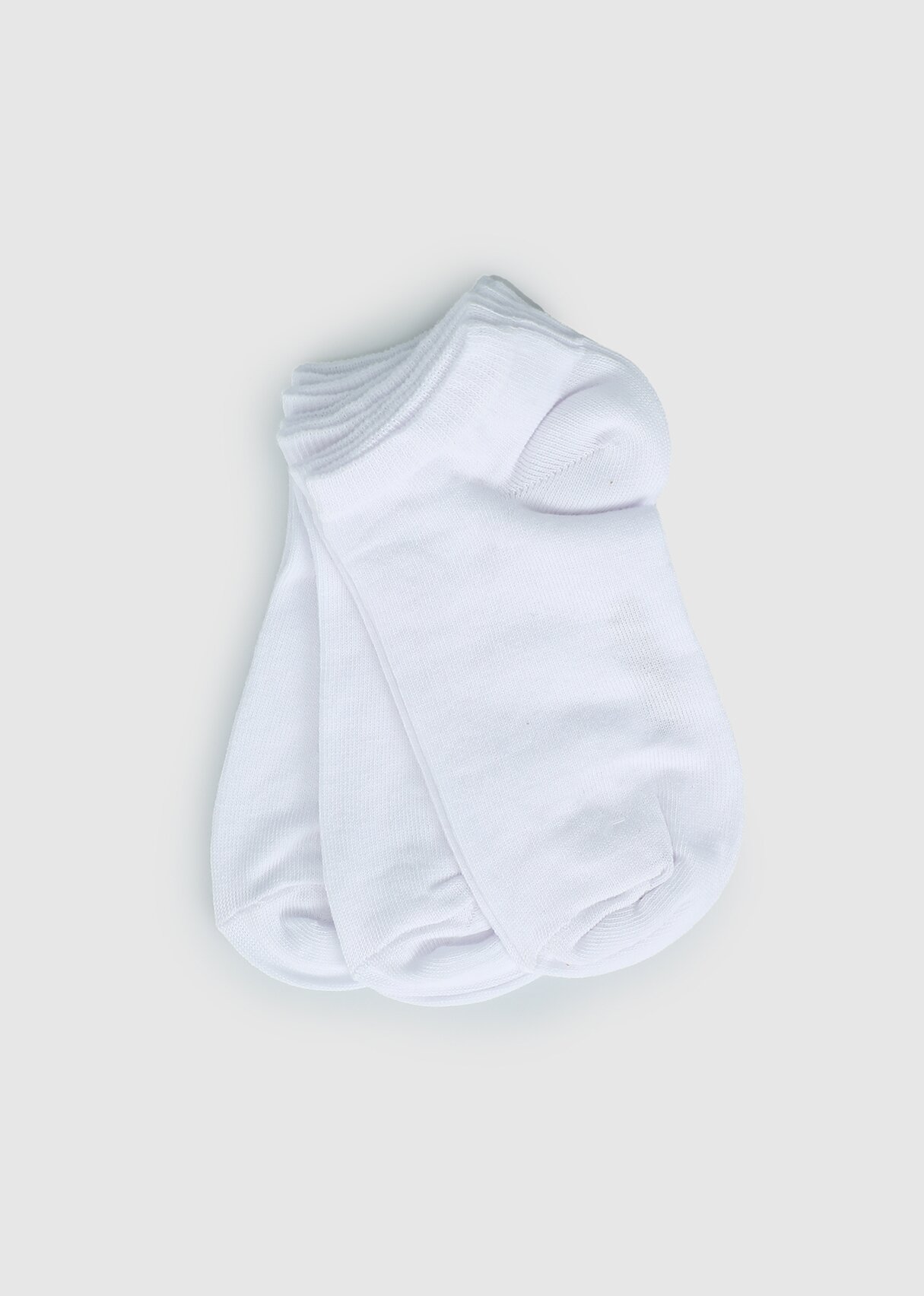 Beyaz  Socksmax 2239 3Lü Beyaz Düz Patik Bayan Çorabı