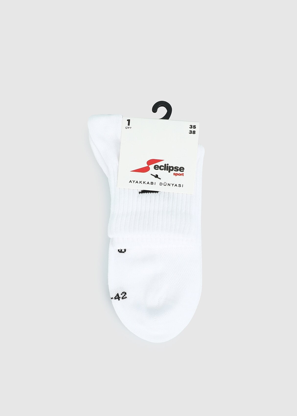 ECLIPSE SPORT Beyaz  Eclipse Sport ES002 Quarter Beyaz Çorap