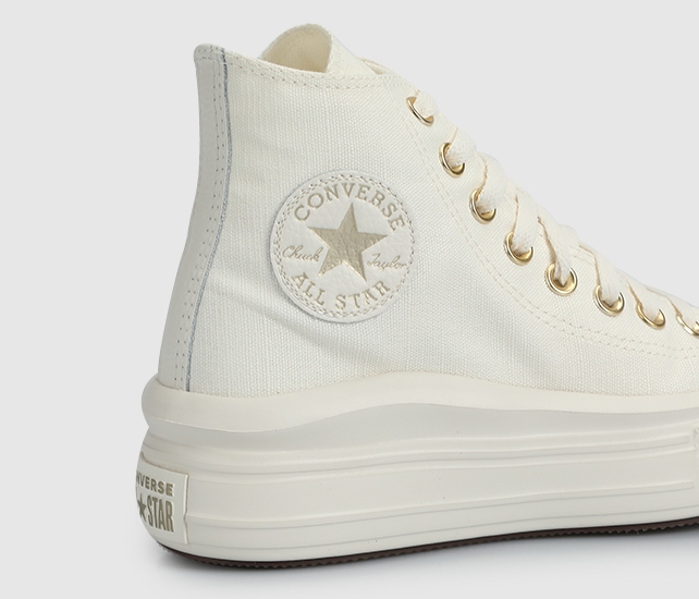 Converse A08384C CTAS MOVE HI EGRET/METALLIC LIGHT GOLD