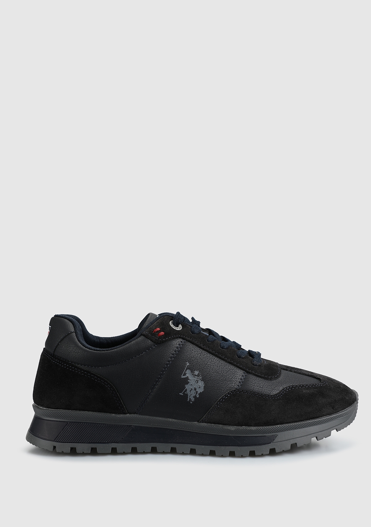 U.S. Polo Assn. Sheven Lacivert Deri Erkek Sneaker