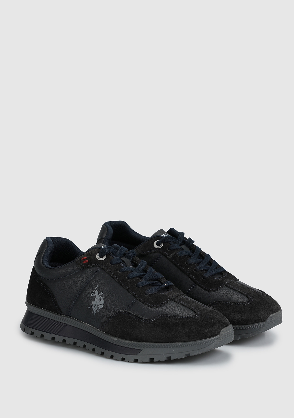 U.S. Polo Assn. Sheven Lacivert Deri Erkek Sneaker