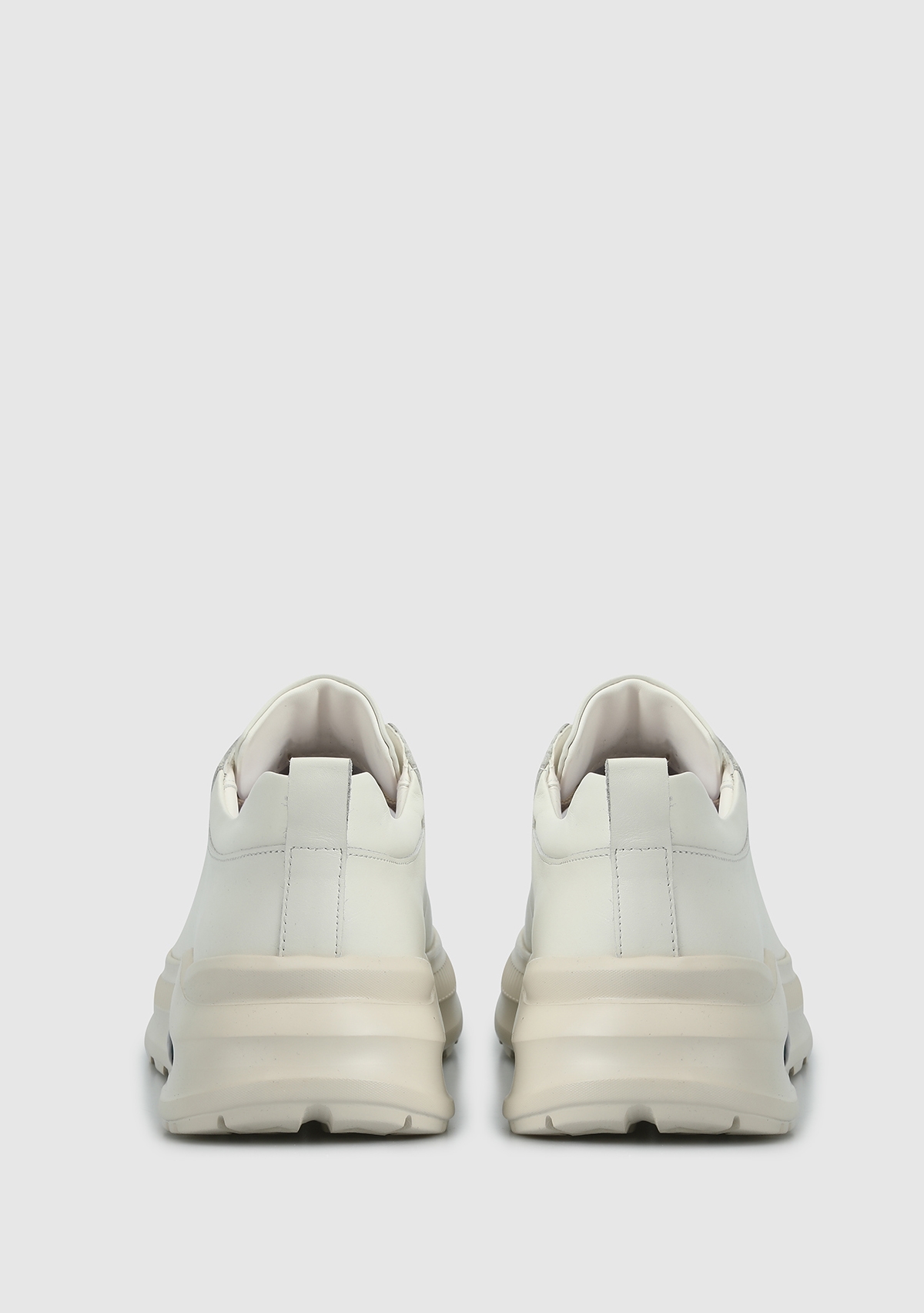 Beyaz Deri Erkek Sneaker - Görsel 5