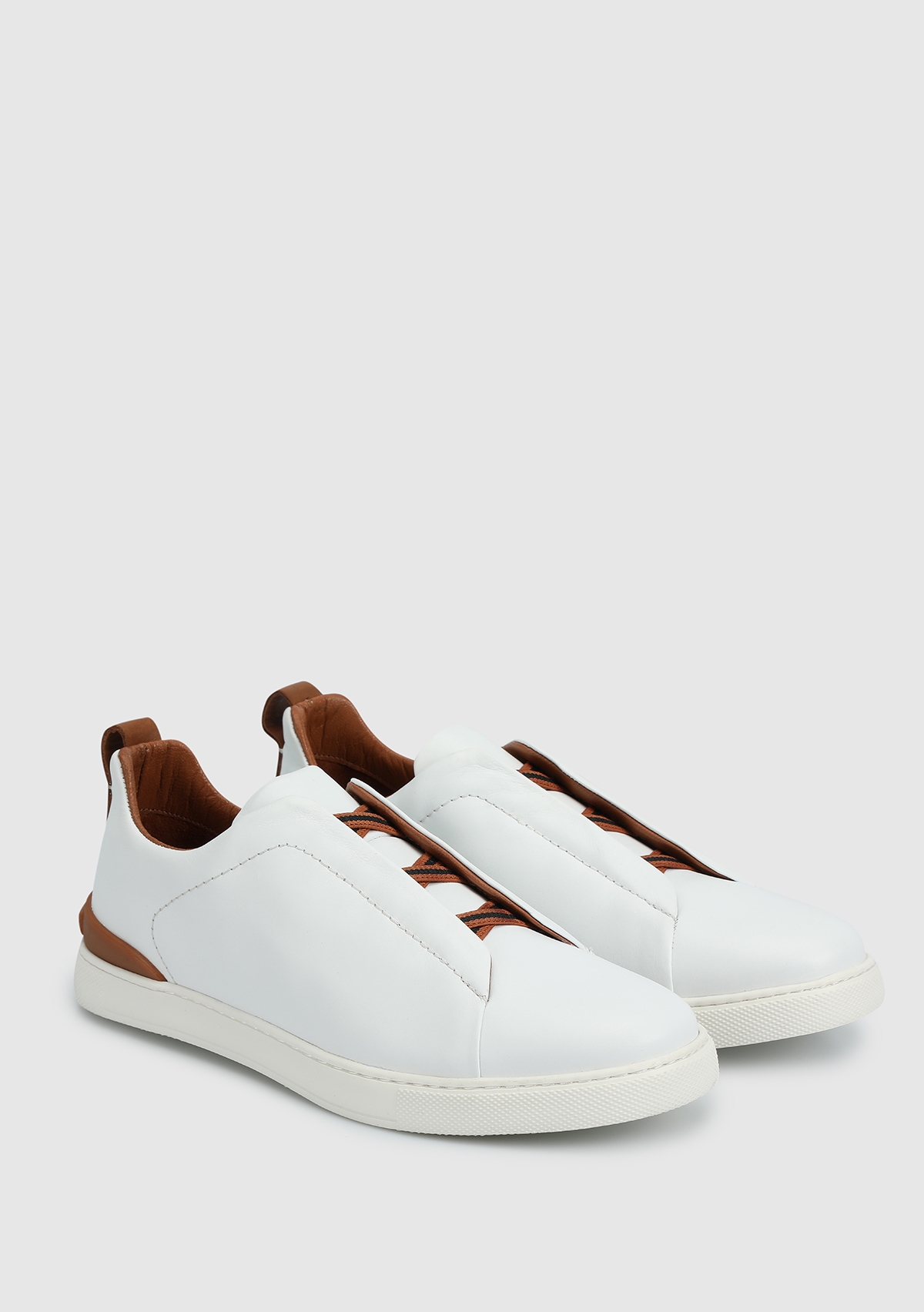 Beyaz Deri Erkek Sneaker - Görsel 3