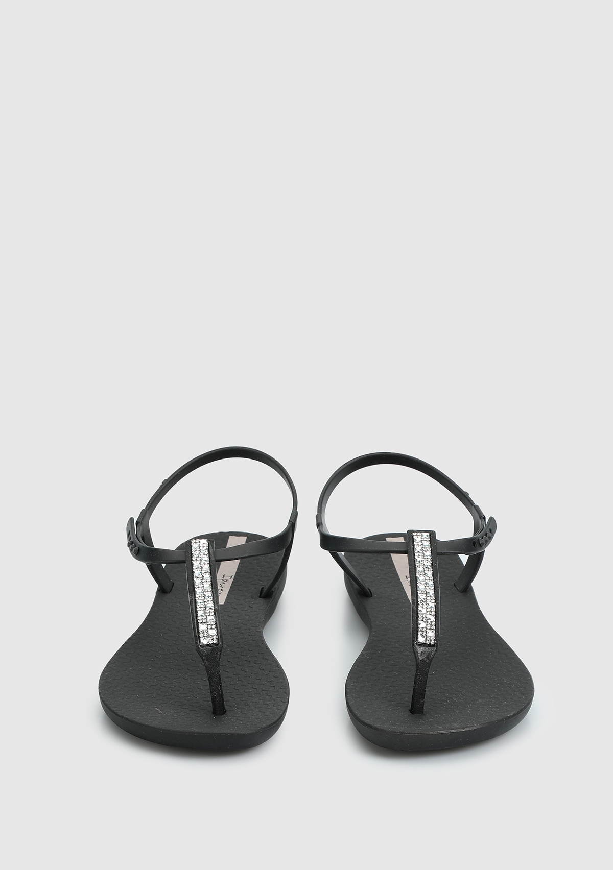 Siyah Kadın Düz Sandalet - Görsel 4