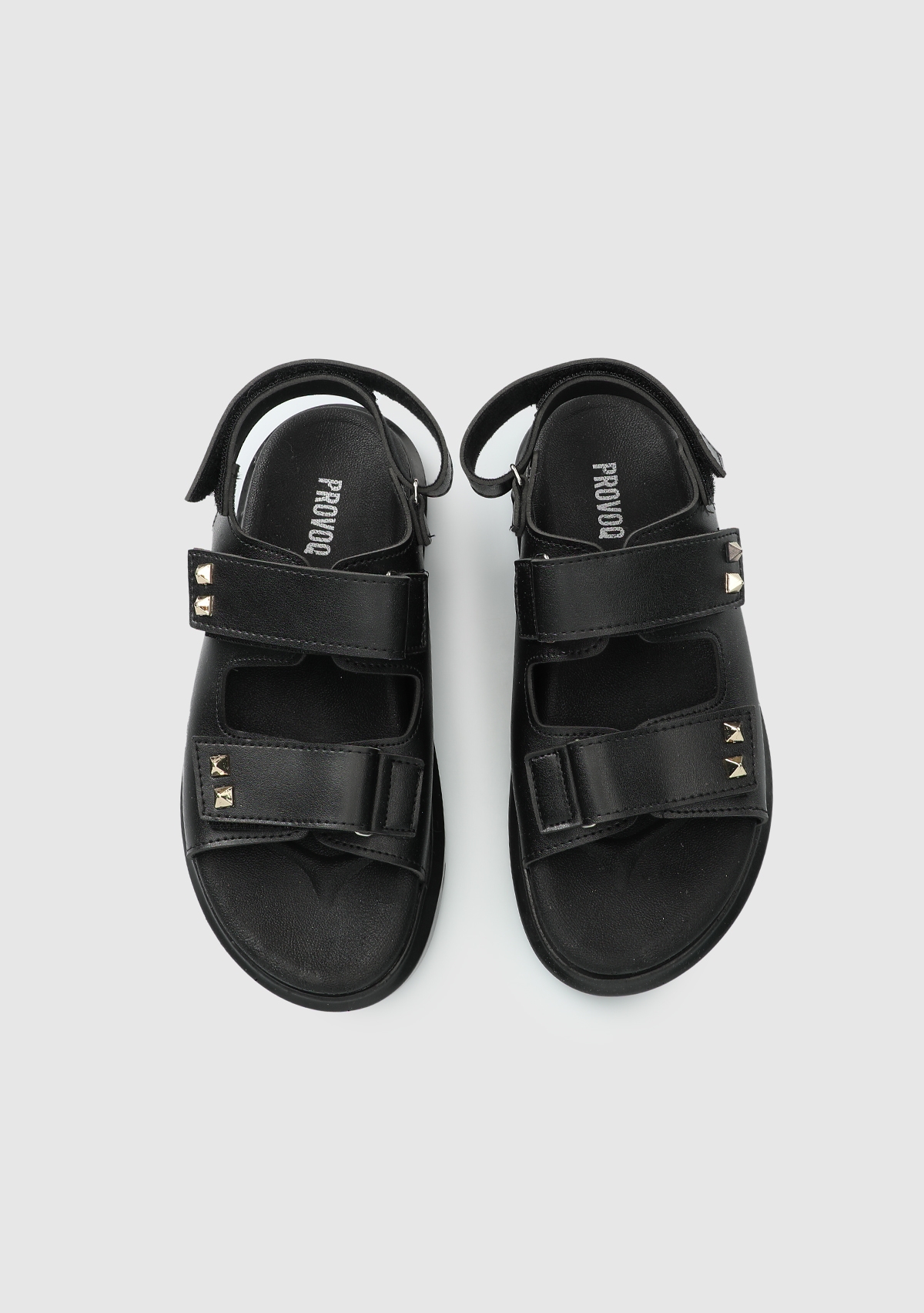 Siyah Kadın Düz Sandalet - Görsel 6