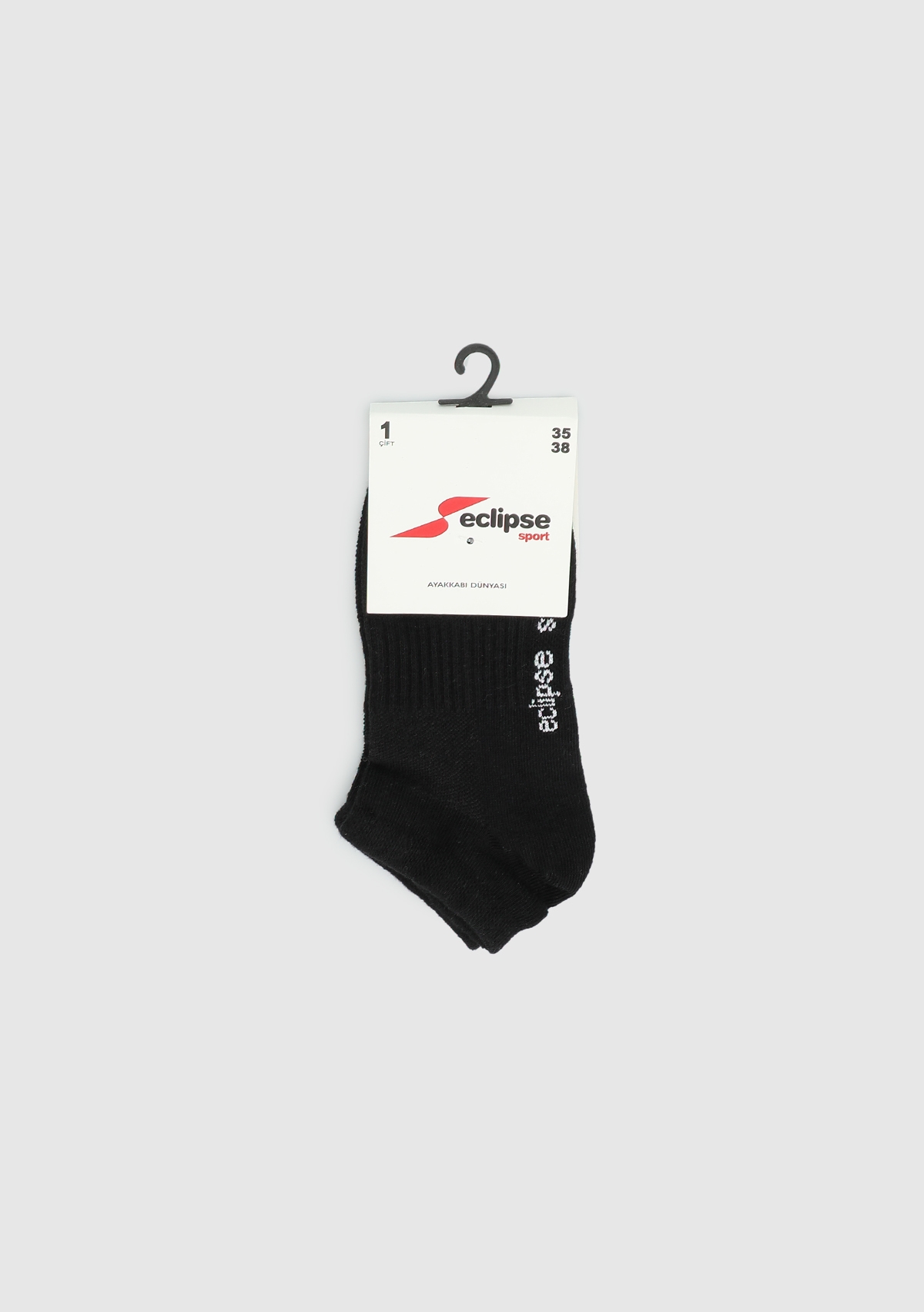 ECLIPSE SPORT Siyah  Eclipse Sport ES003 Siyah Patik Tekli Çorap