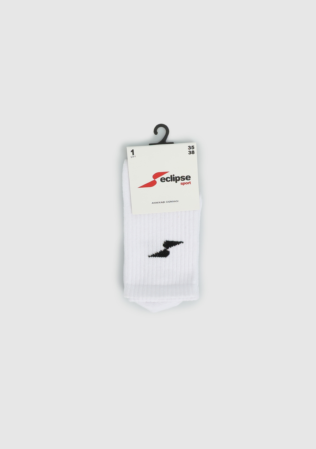 ECLIPSE SPORT Beyaz  Eclipse Sport ES002 Beyaz Tenis Tekli Çorap