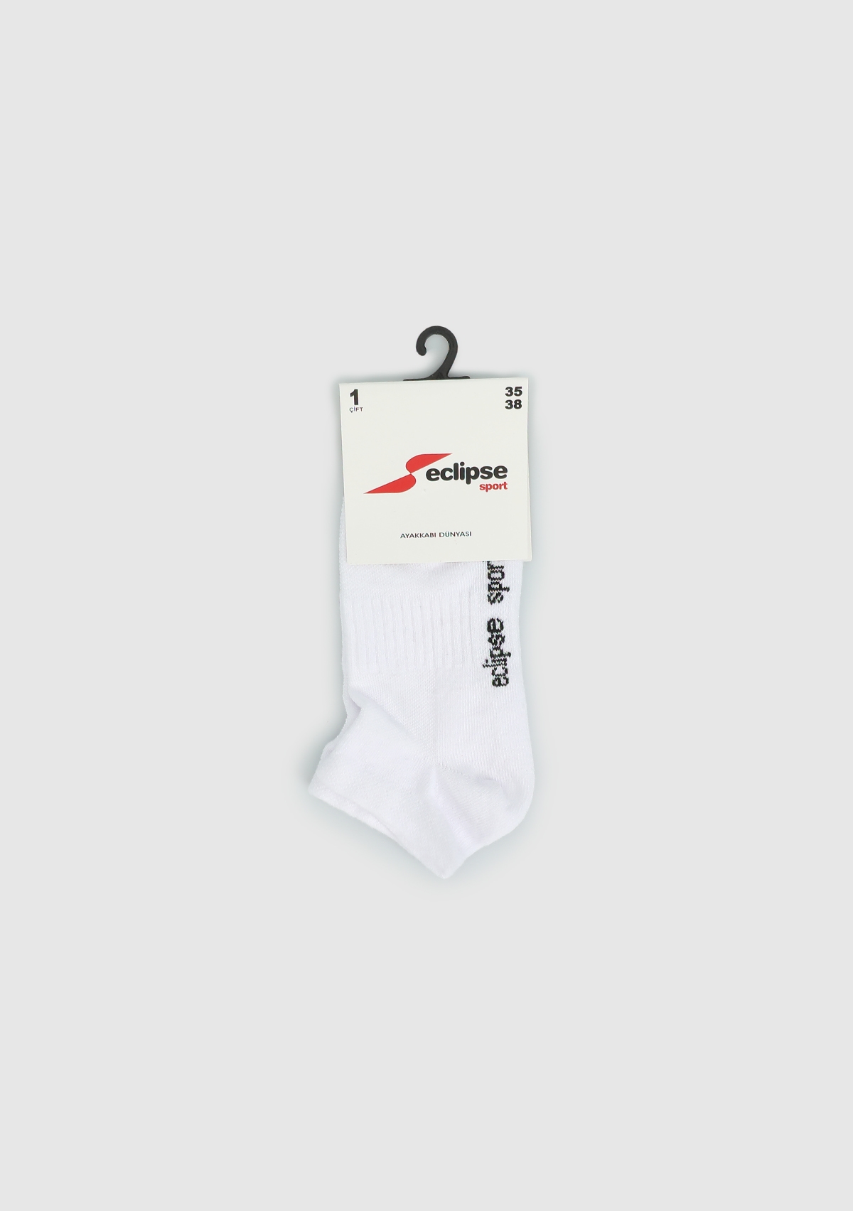 ECLIPSE SPORT Beyaz  Eclipse Sport ES003 Beyaz Patik Tekli Çorap