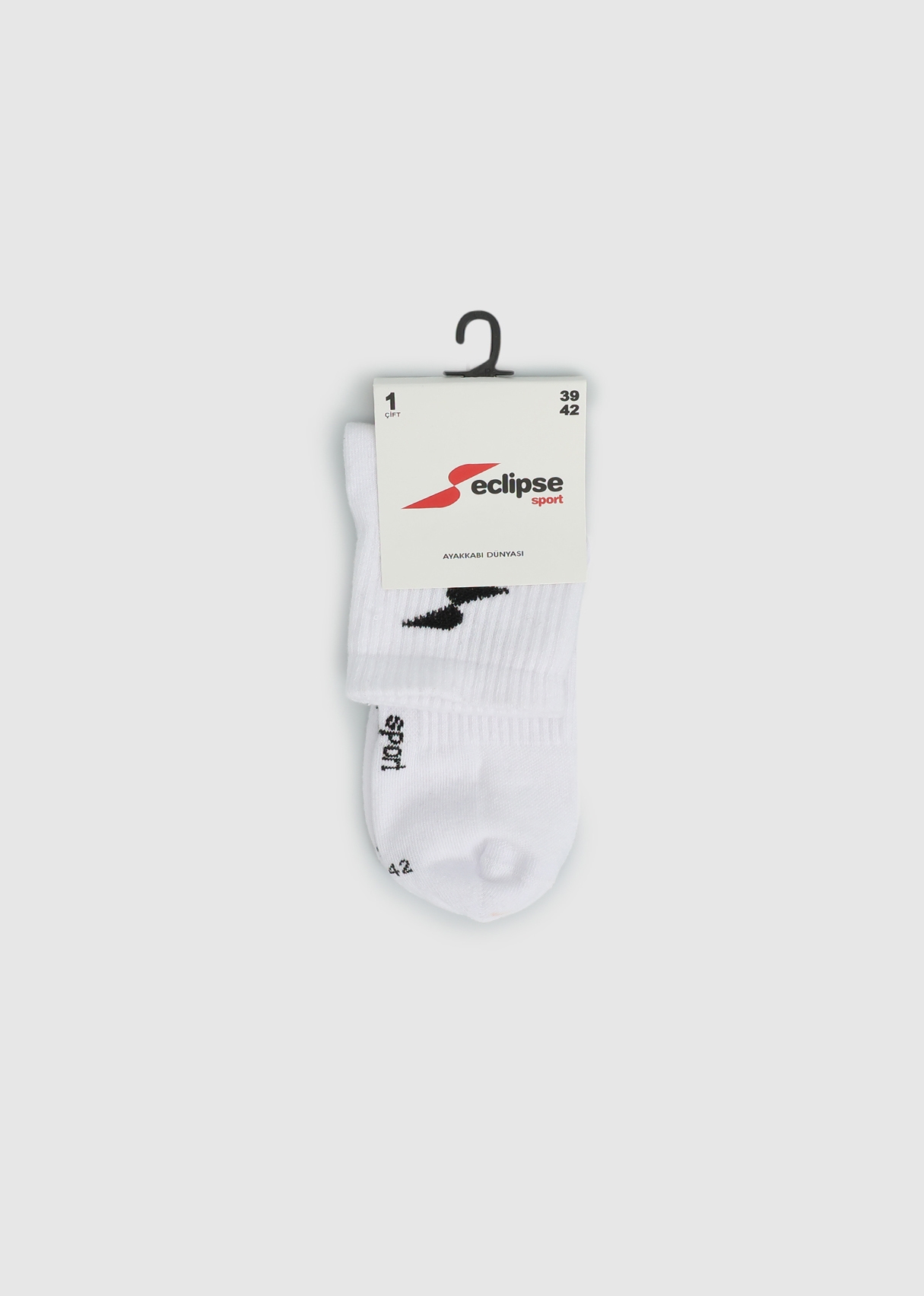 ECLIPSE SPORT Beyaz  Eclipse Sport ES004 Beyaz Quarter Tekli Çorap