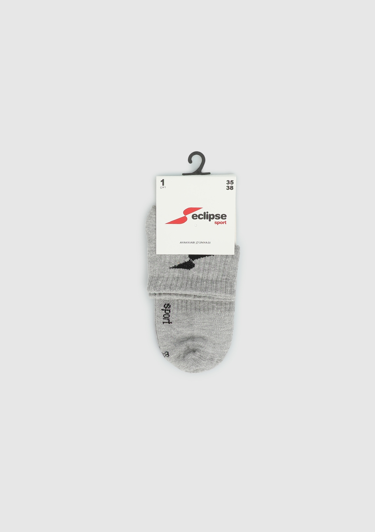 ECLIPSE SPORT Gri  Eclipse Sport ES004 GRİ Quarter Tekli Çorap