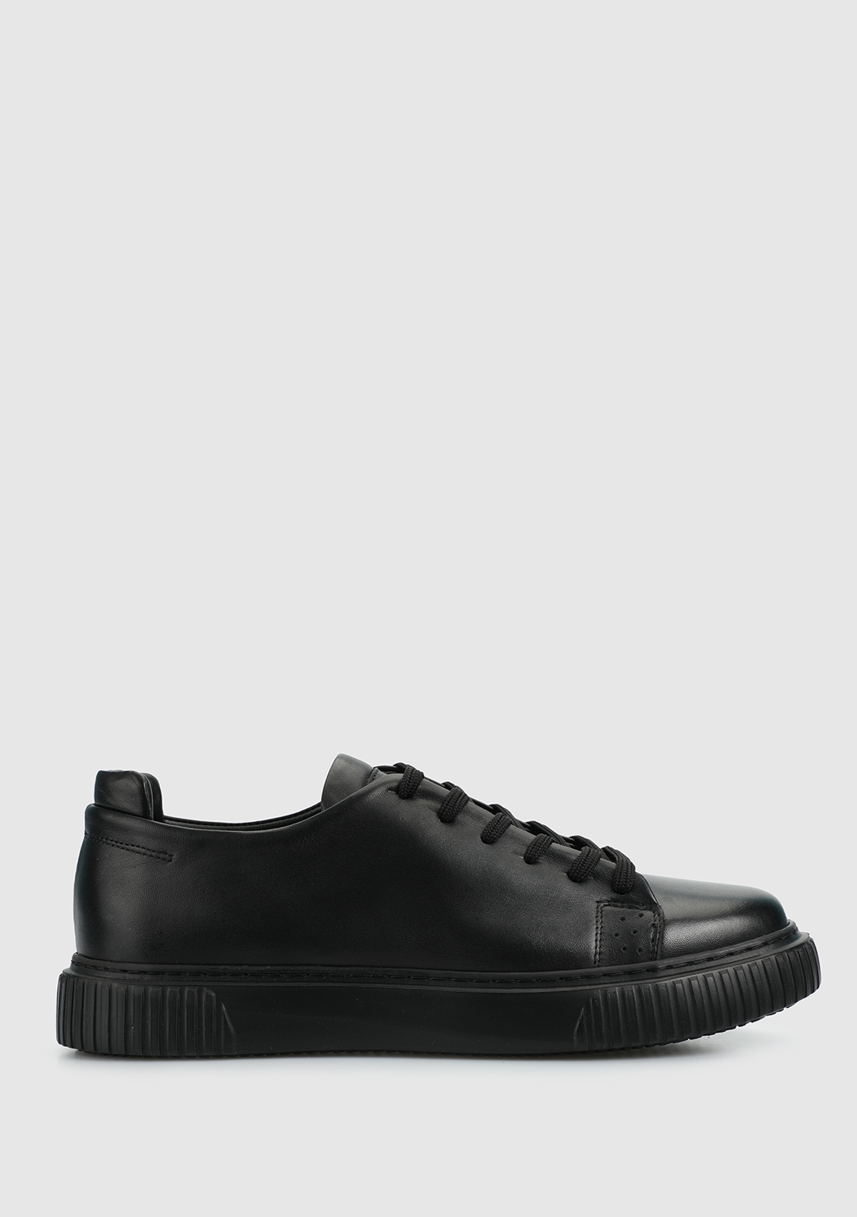 Provoq Siyah Deri Erkek Sneaker