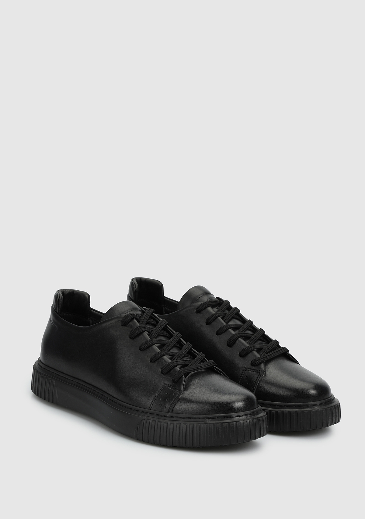 Provoq Siyah Deri Erkek Sneaker
