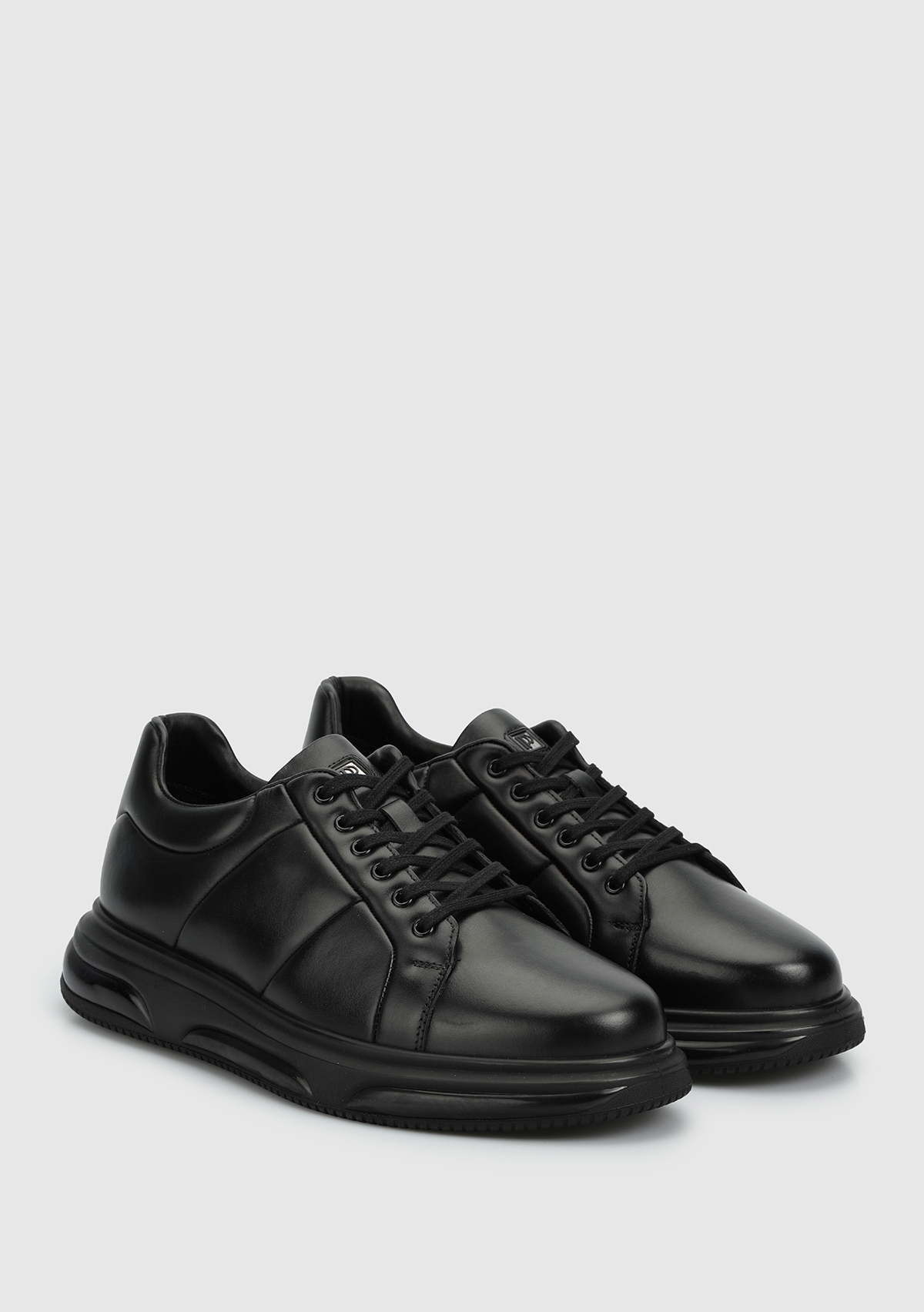Provoq Siyah Deri Erkek Sneaker