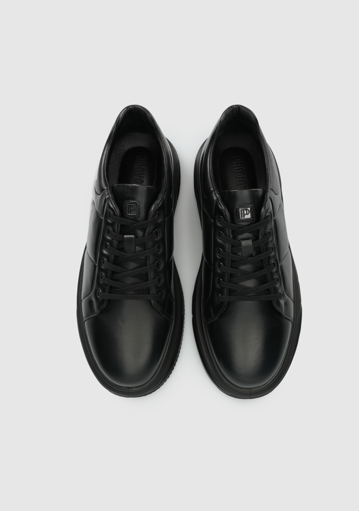 Provoq Siyah Deri Erkek Sneaker