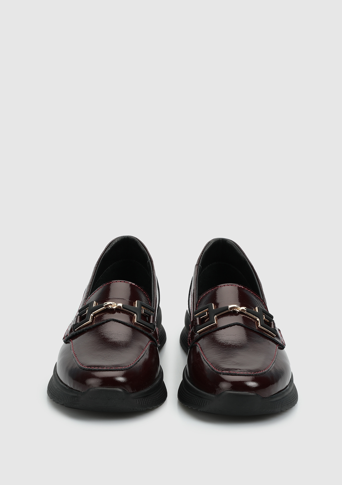 Bordo Deri Kadın Ayakkabı - Görsel 4