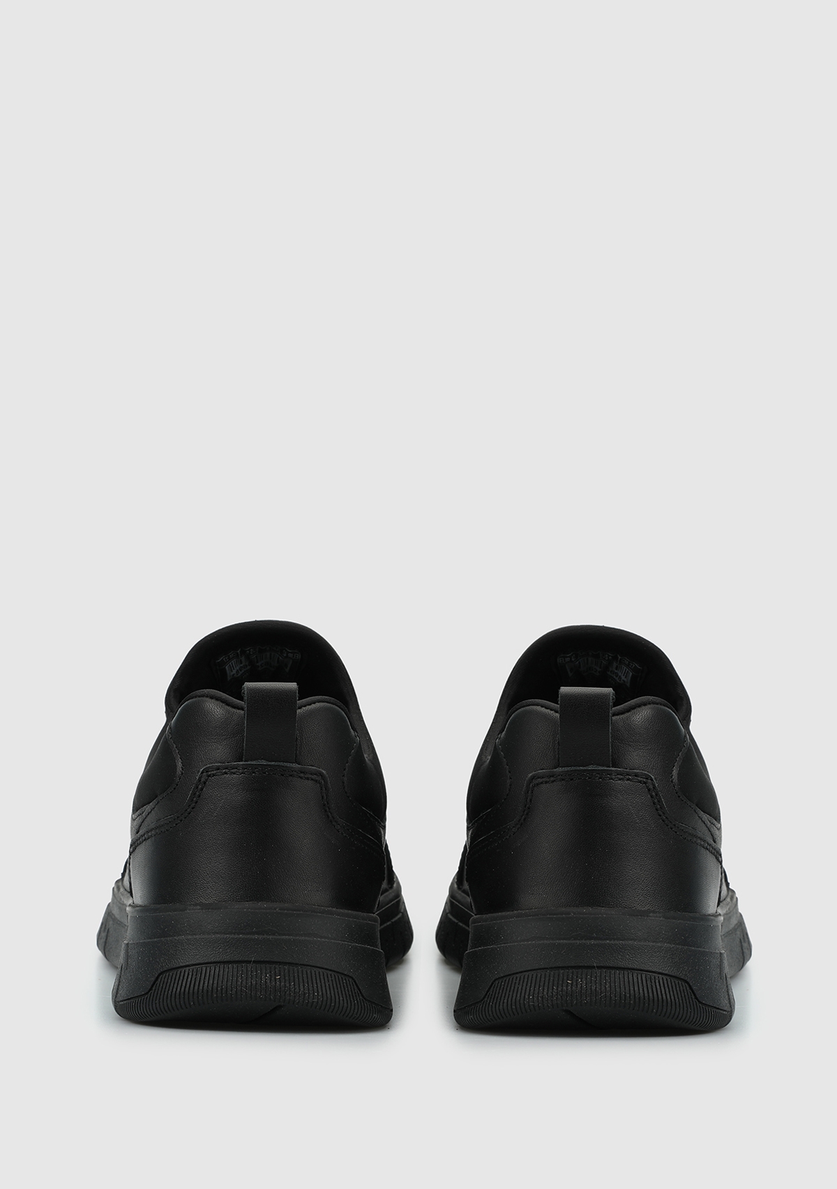 Siyah Deri Erkek Sneaker - Görsel 5