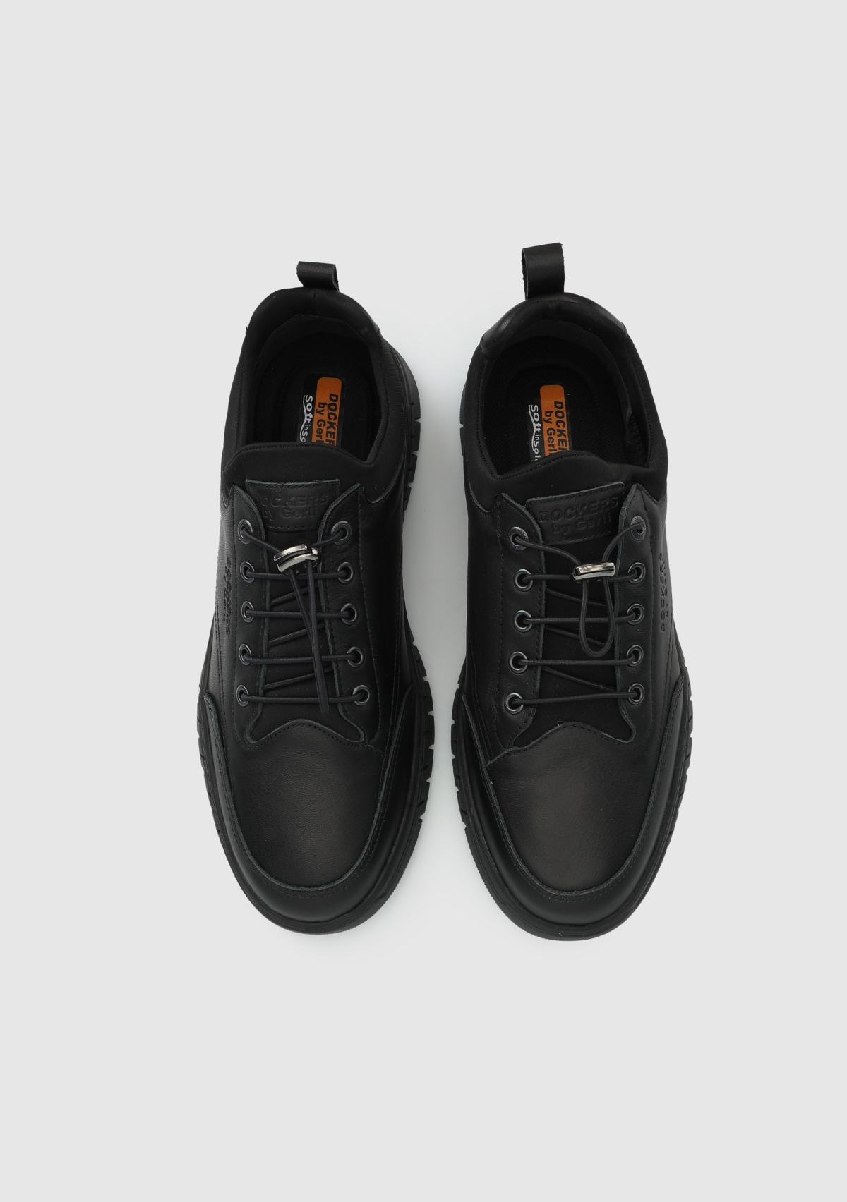 Siyah Deri Erkek Sneaker - Görsel 6