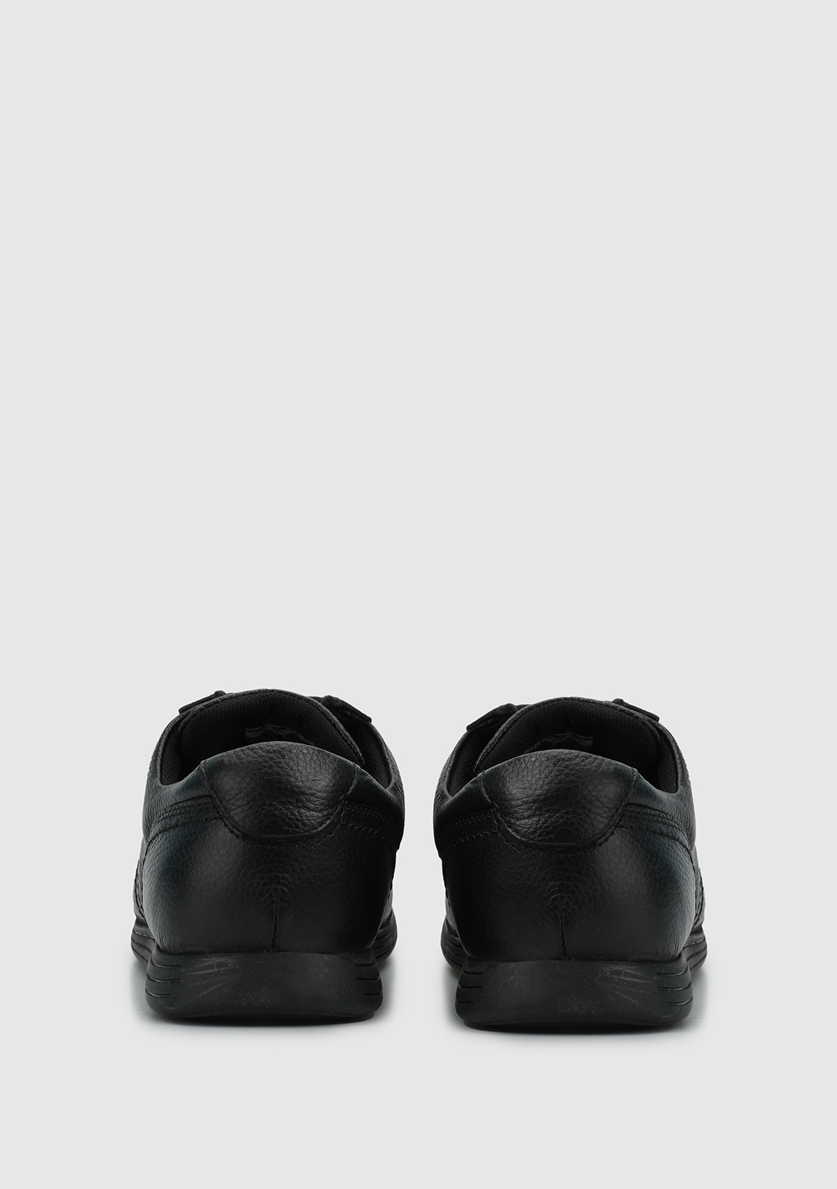 Siyah Deri Erkek Sneaker - Görsel 5