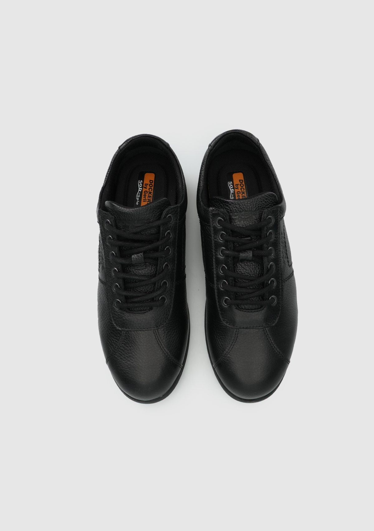 Siyah Deri Erkek Sneaker - Görsel 6