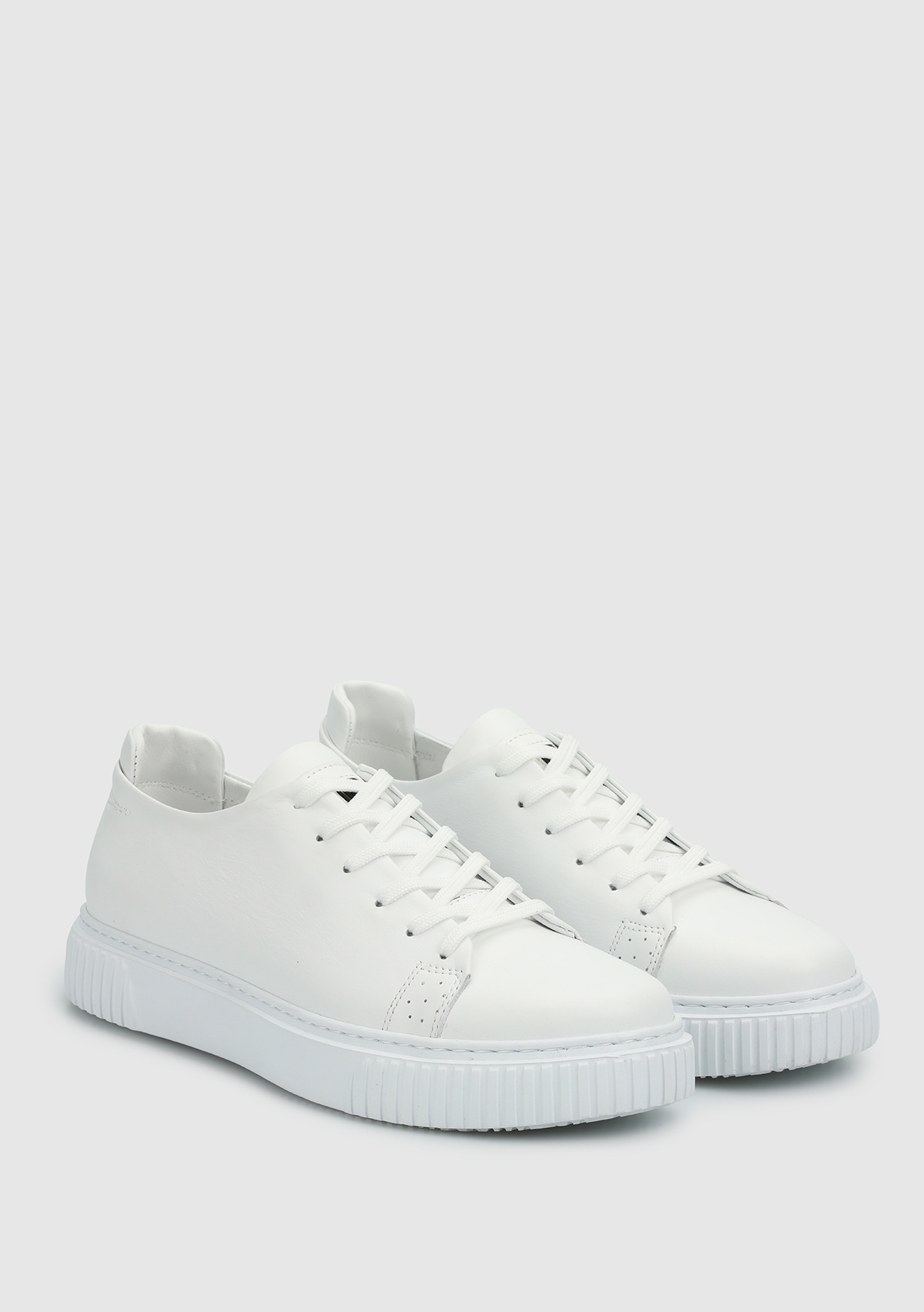 Beyaz Deri Erkek Sneaker - Görsel 3