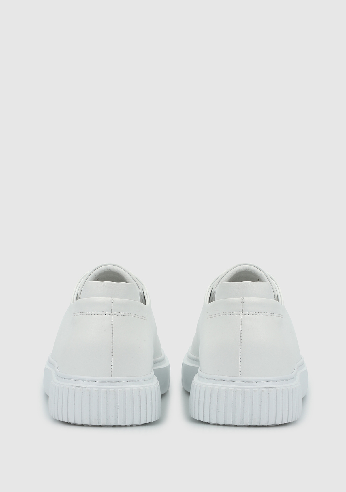 Beyaz Deri Erkek Sneaker - Görsel 5