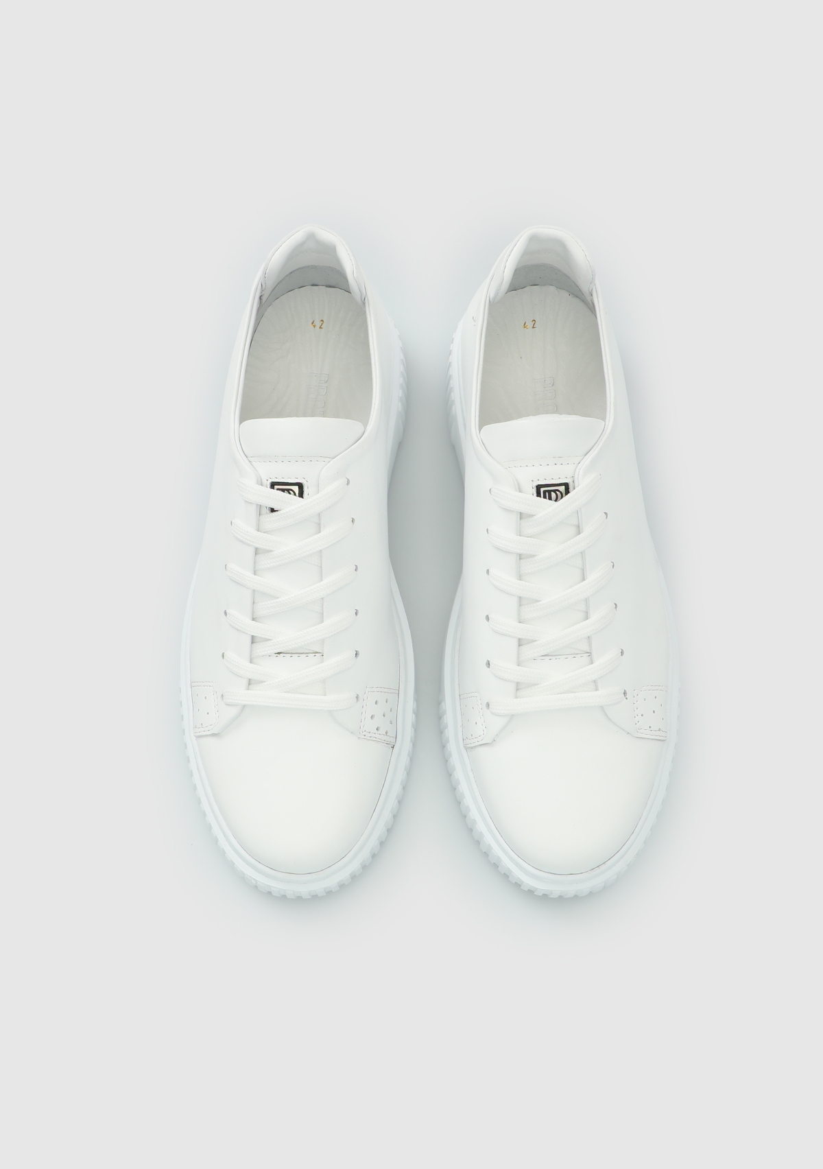 Beyaz Deri Erkek Sneaker - Görsel 6