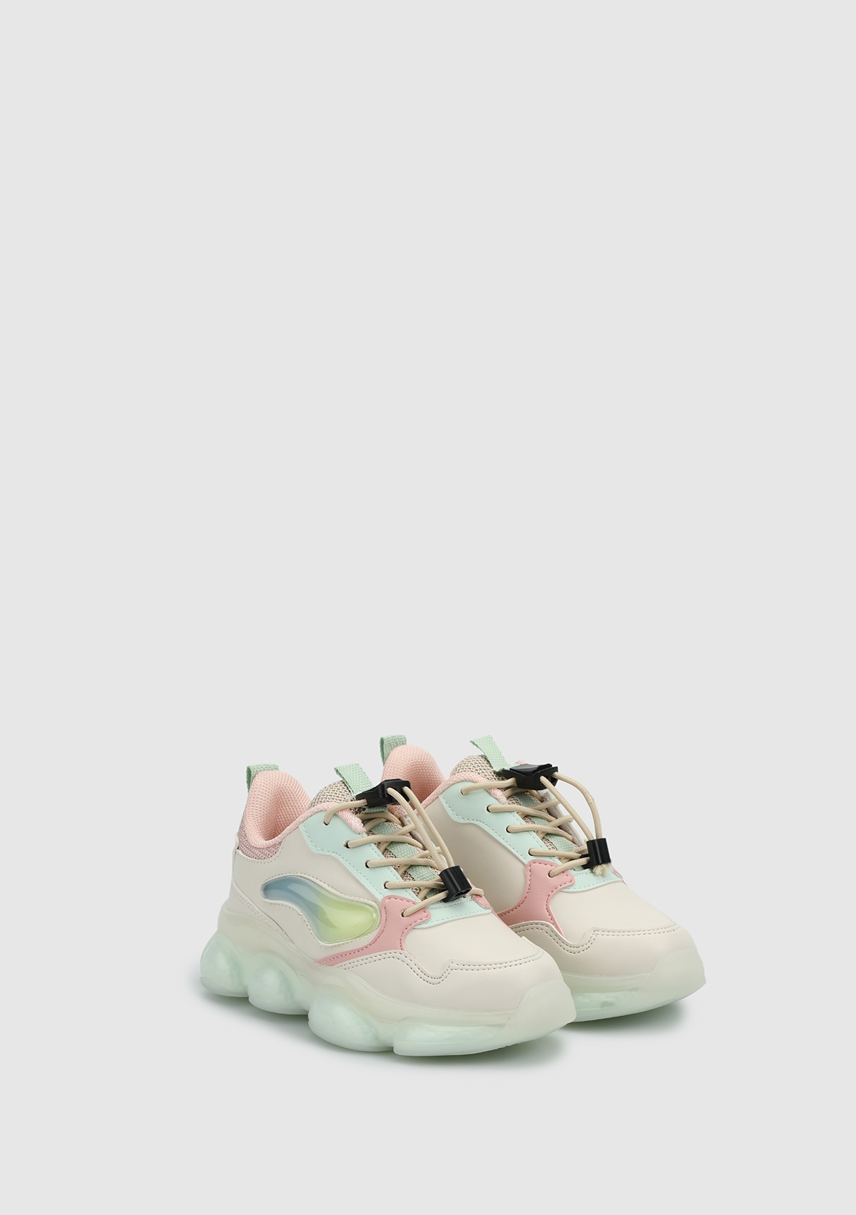 Krem Kız Çocuk Sneaker - Görsel 3