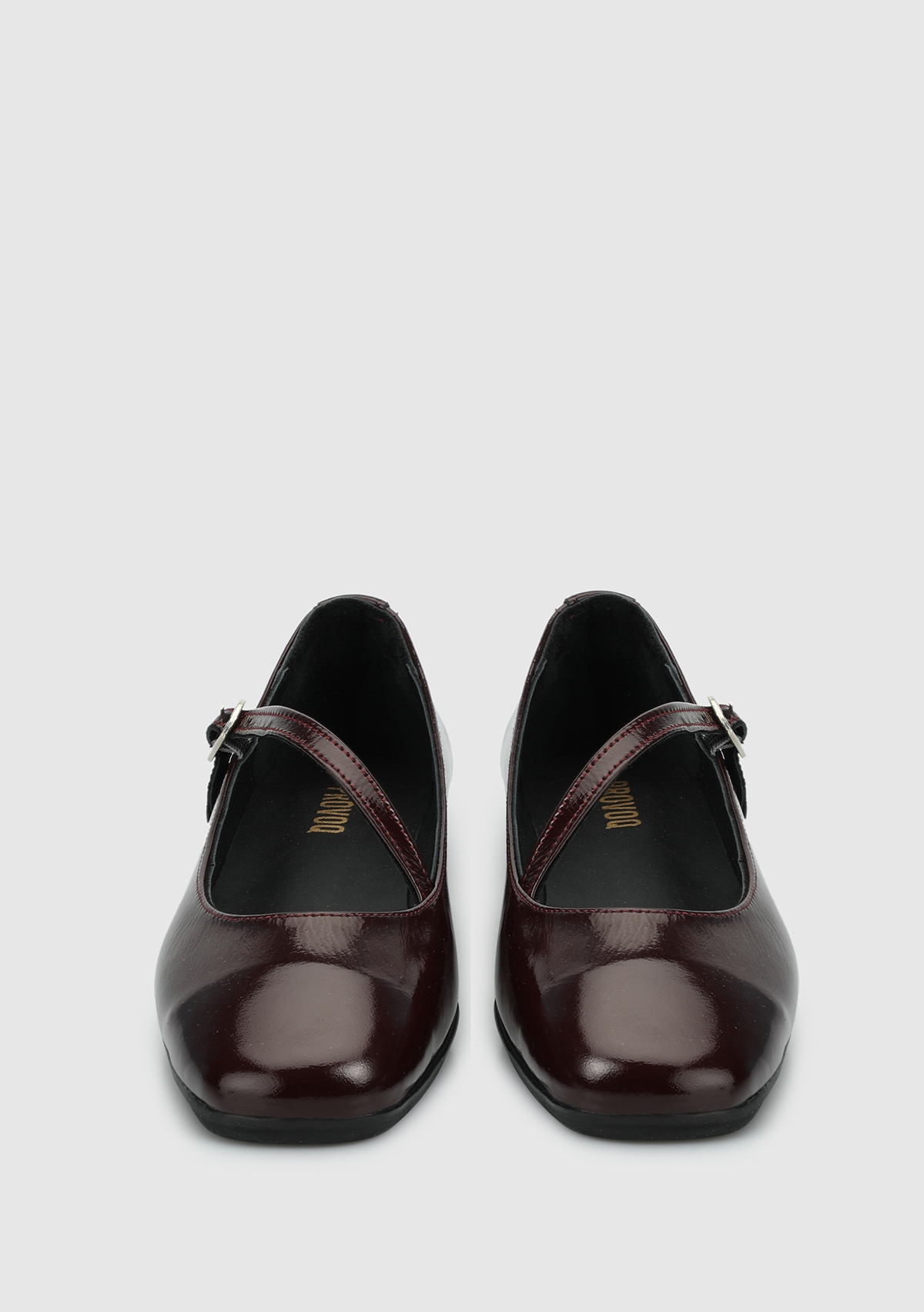 Bordo Deri Kadın Ayakkabı - Görsel 4