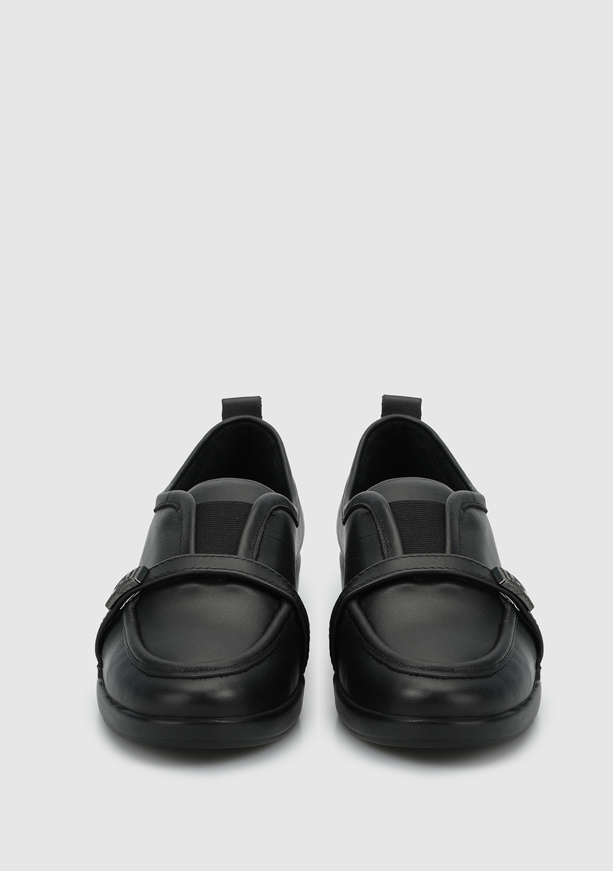 Siyah Deri Kadın Ayakkabı - Görsel 4