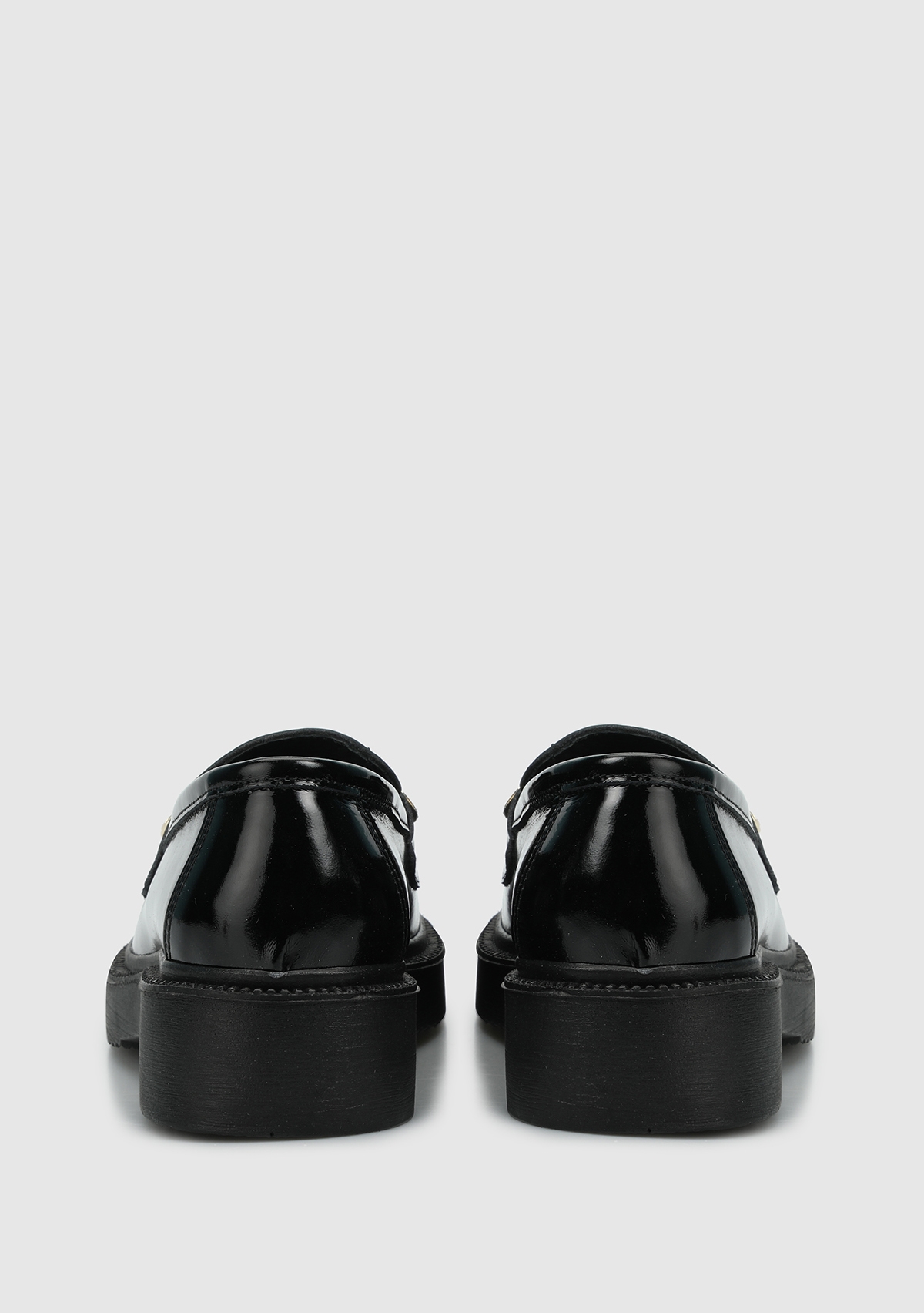 Siyah Deri Kadın Ayakkabı - Görsel 5