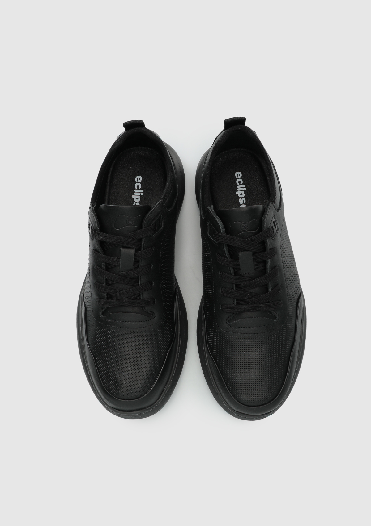 Siyah Deri Erkek Sneaker - Görsel 6