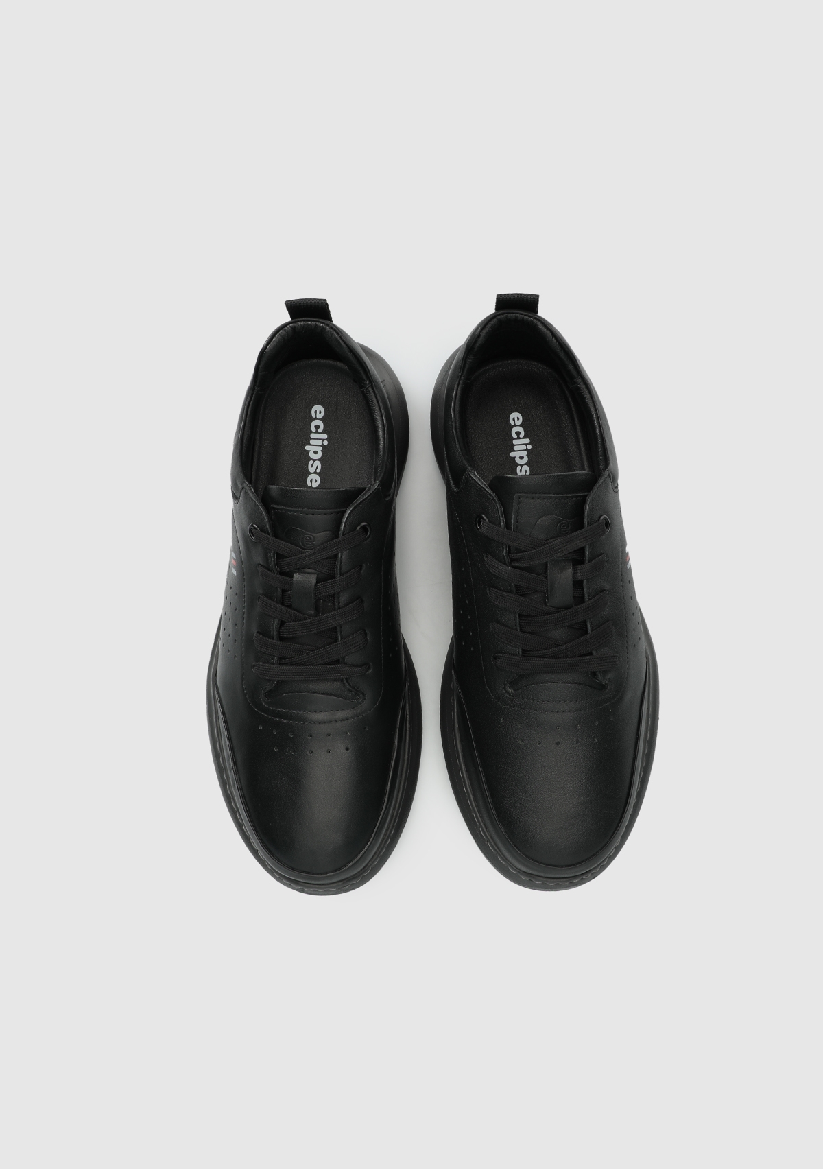 Siyah Deri Erkek Sneaker - Görsel 6