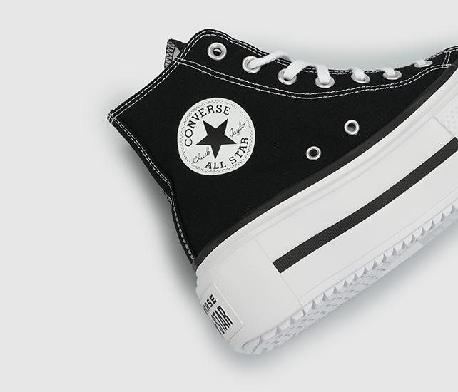 Chuck Taylor All Star Lıft Double Stack Siyah Kadın Sneaker A12975C - Görsel 6